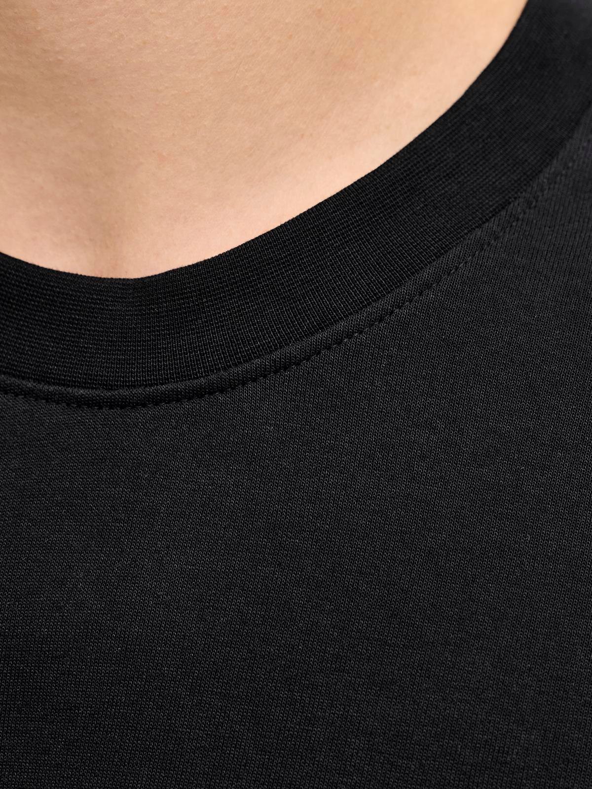 JCOFUSION CHEST BRAND TEE SS CREW NOOS Black
