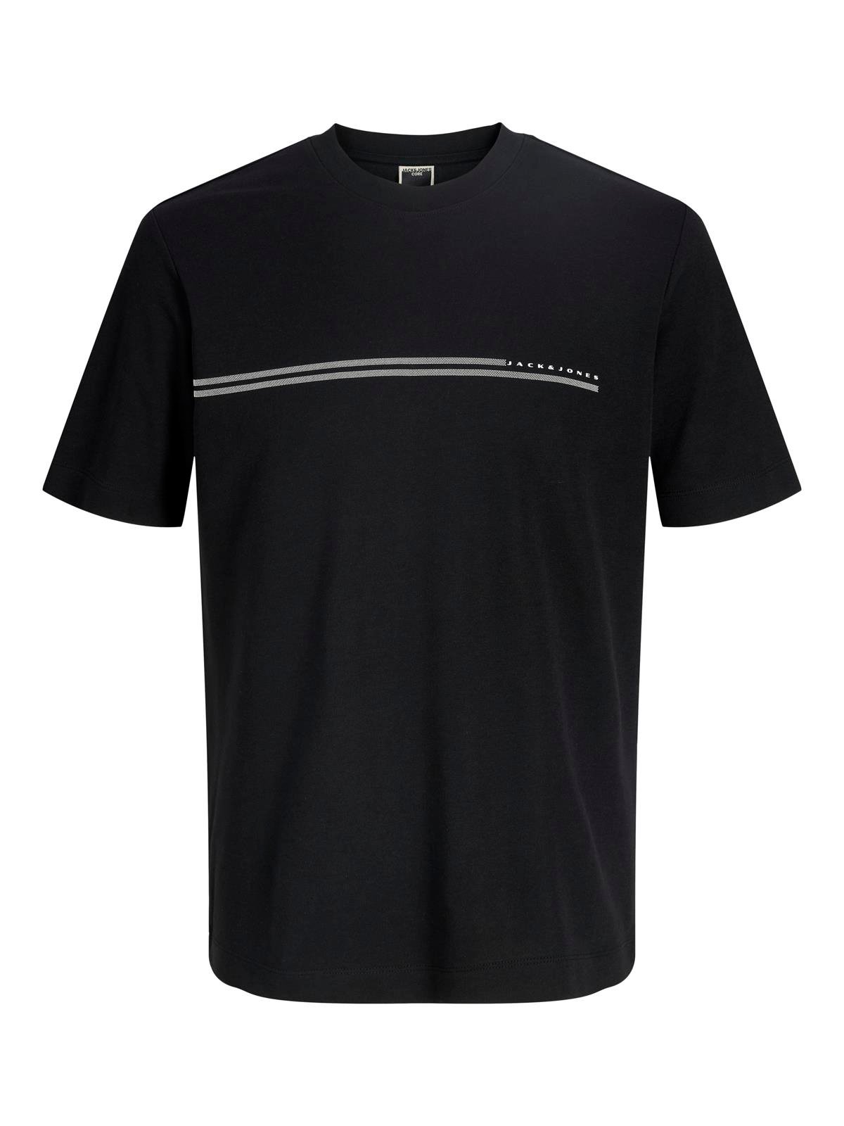 JCOFUSION CHEST BRAND TEE SS CREW NOOS Black