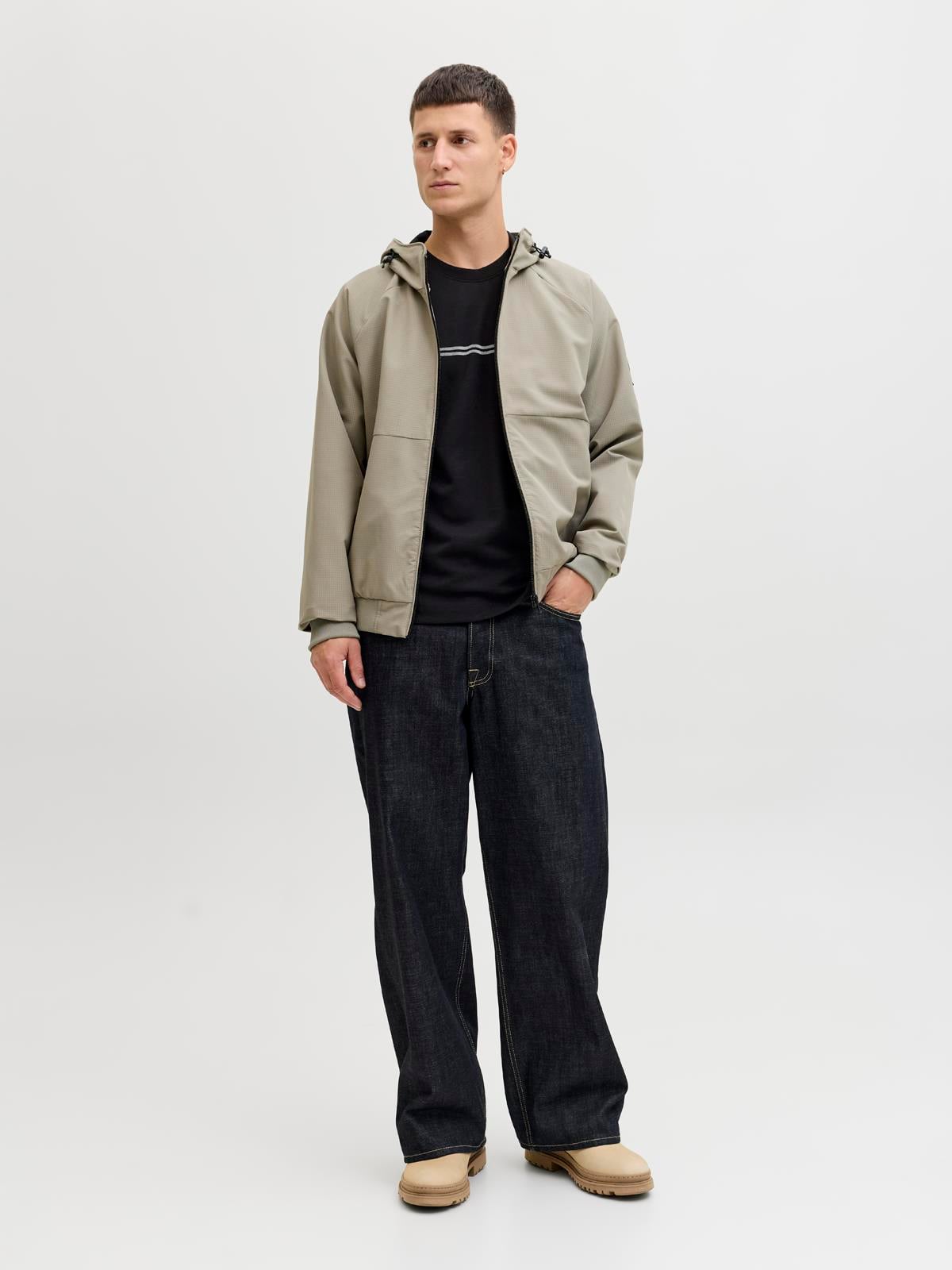 JCOFUSION CHEST BRAND TEE SS CREW NOOS Black