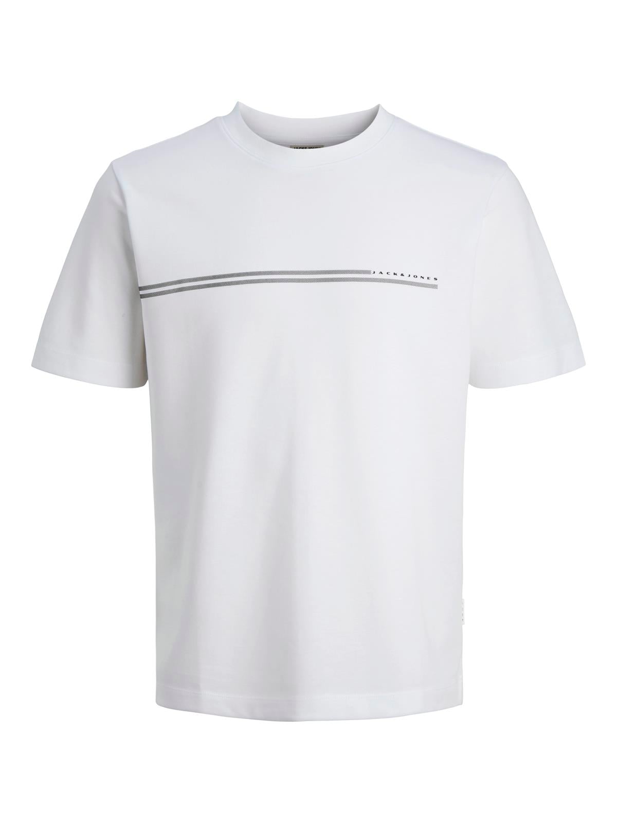 JCOFUSION CHEST BRAND TEE SS CREW NOOS Bright White