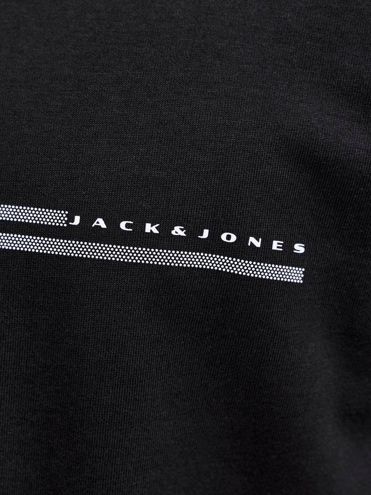 JCOFUSION CHEST BRAND TEE SS CREW NOOS Black
