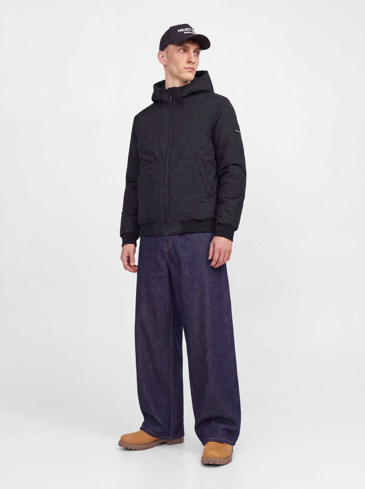 JCOFUSION PU BOMBER JACKET SN Black