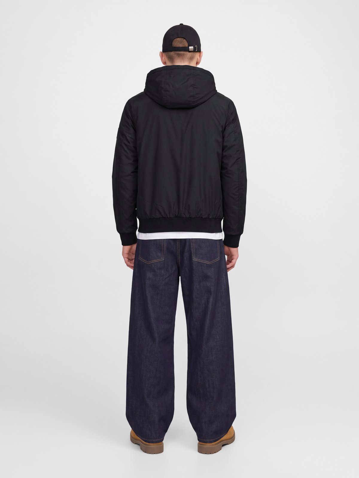 JCOFUSION PU BOMBER JACKET SN Black
