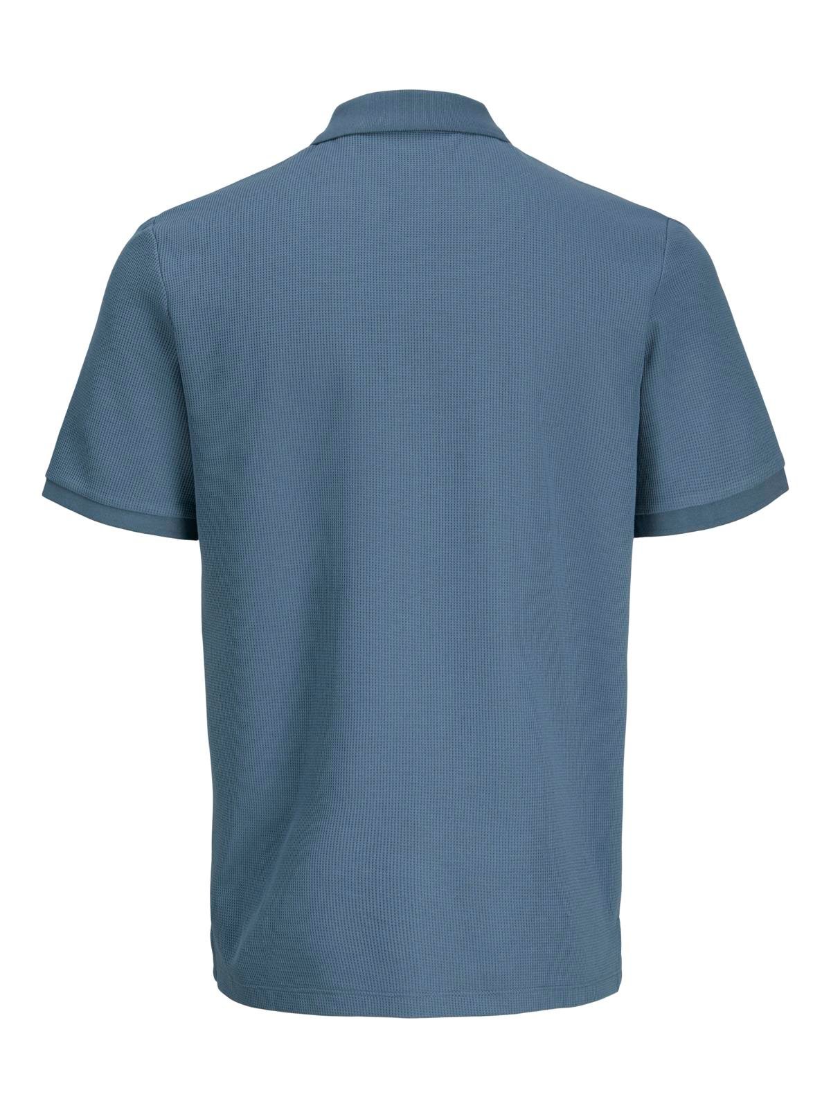 JJEAUSTIN ZIP POLO SS NOOS Blue Mirage