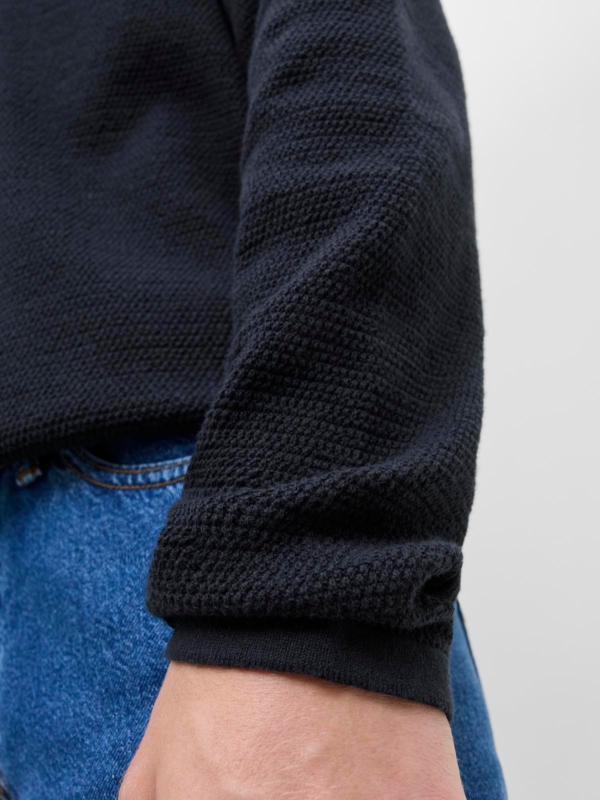 JJEGEORGE KNIT POLO LS SN Navy Blazer
