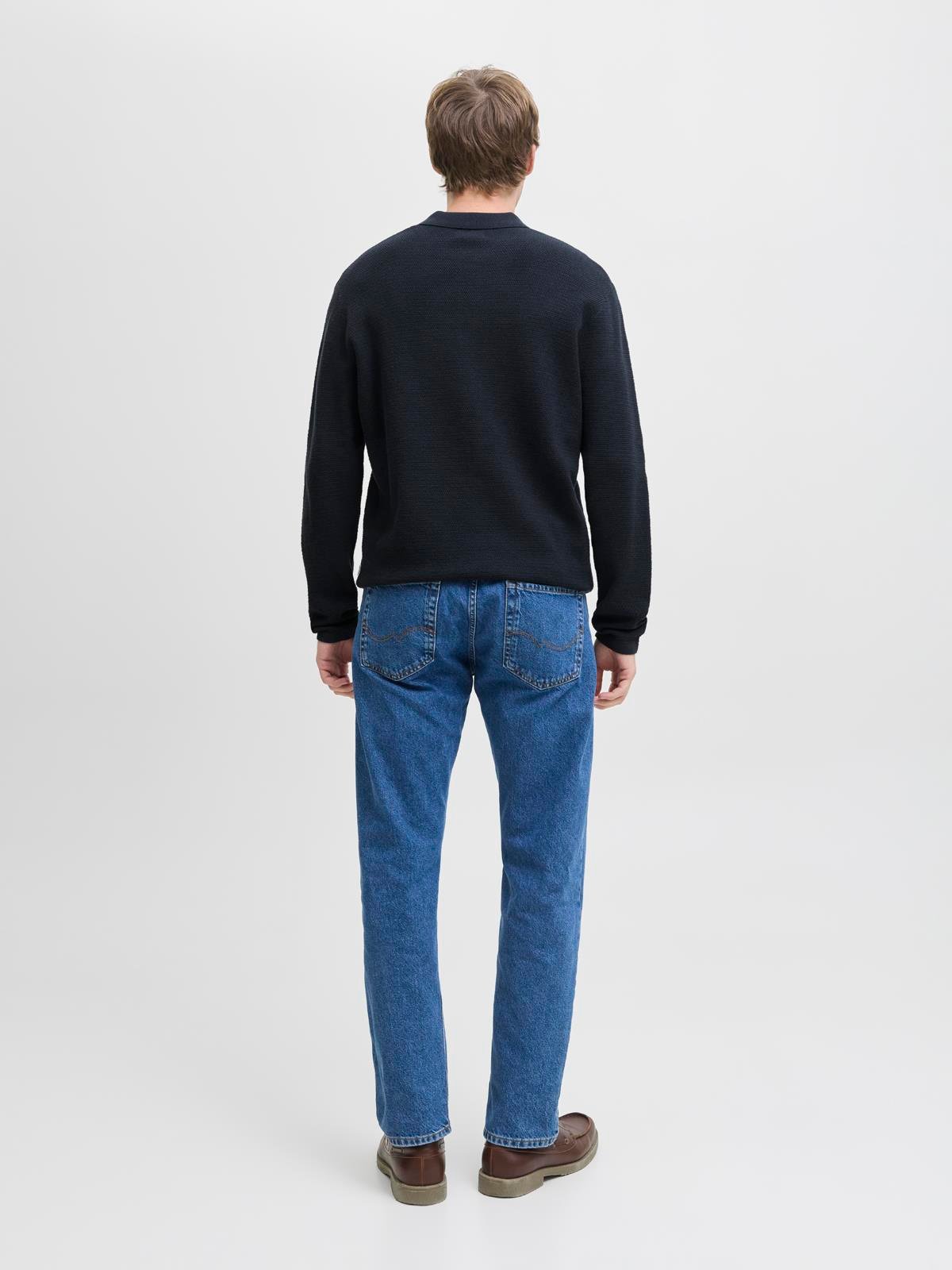 JJEGEORGE KNIT POLO LS SN Navy Blazer