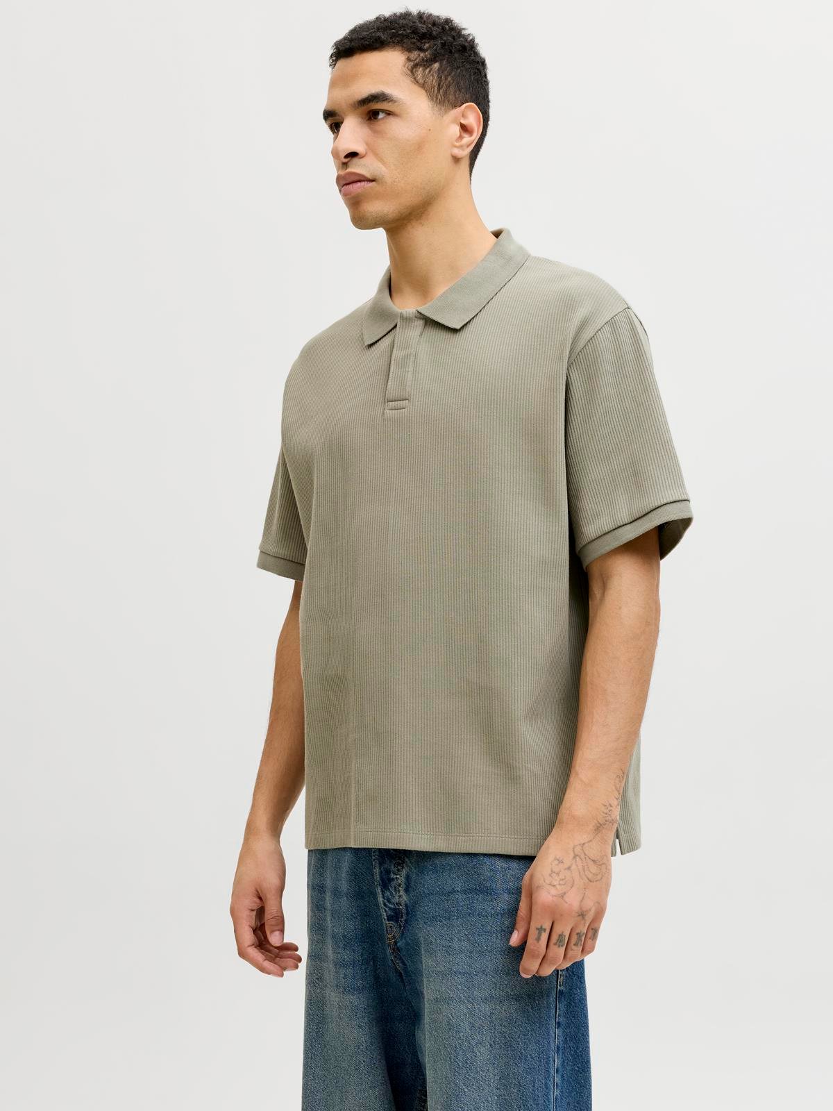 JJEHARRISON STRUCTURE POLO SS LN Vetiver