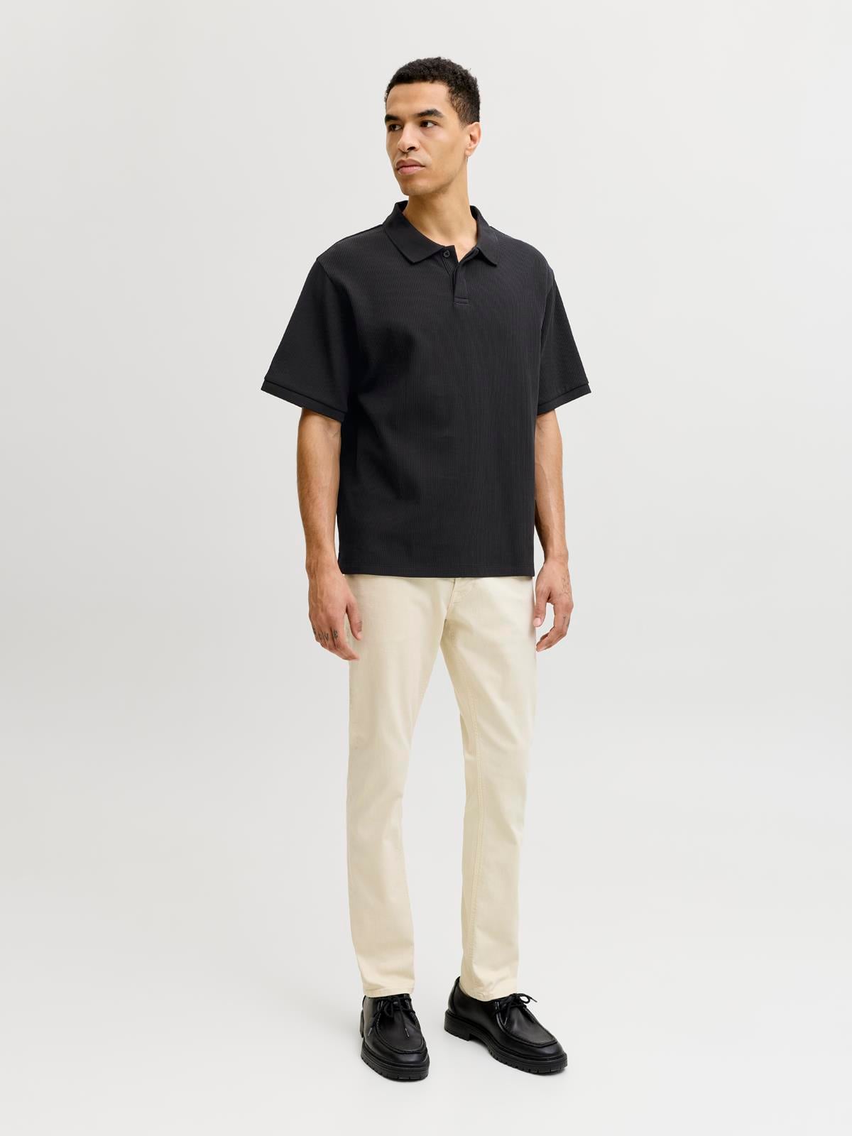 JJEHARRISON STRUCTURE POLO SS LN Black