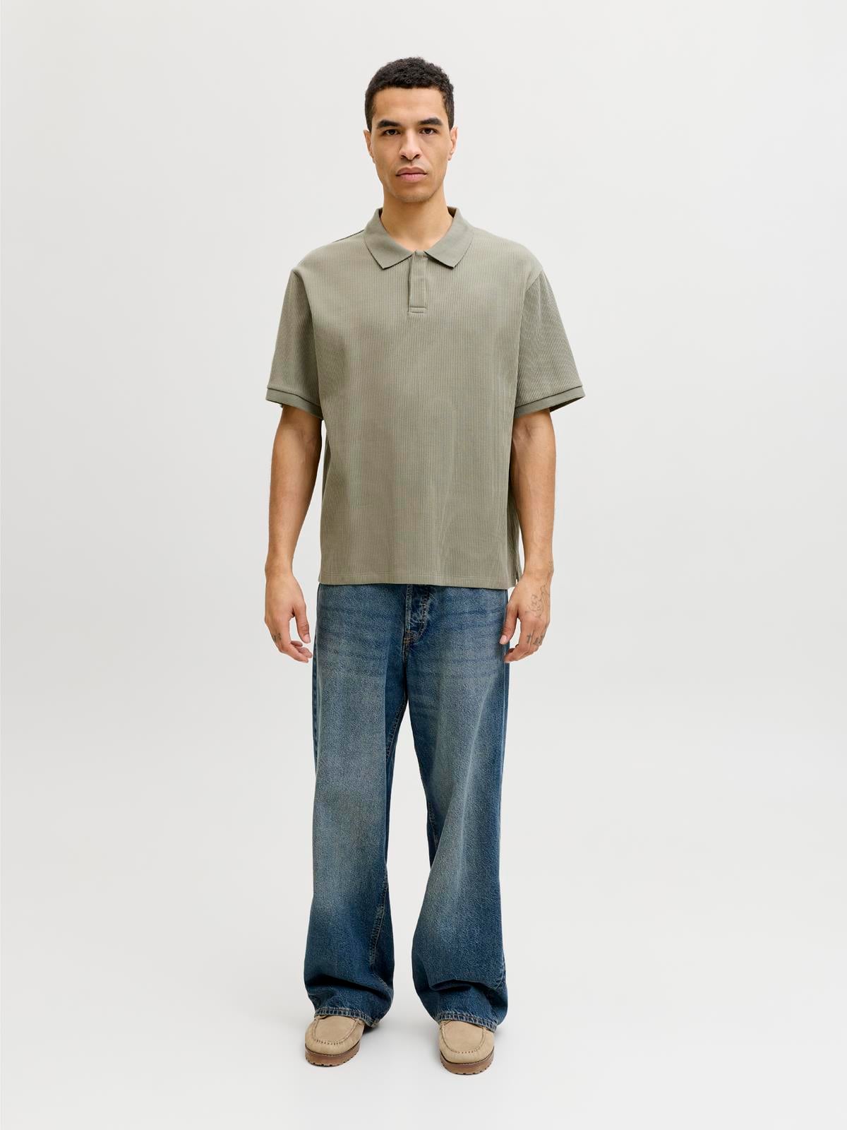 JJEHARRISON STRUCTURE POLO SS LN Vetiver