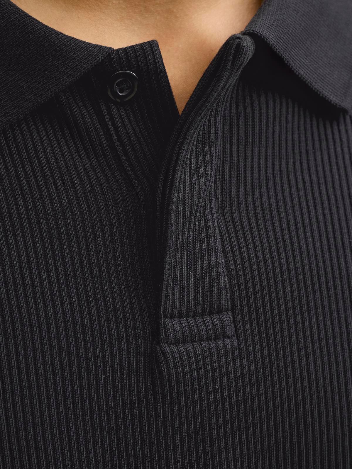 JJEHARRISON STRUCTURE POLO SS LN Black