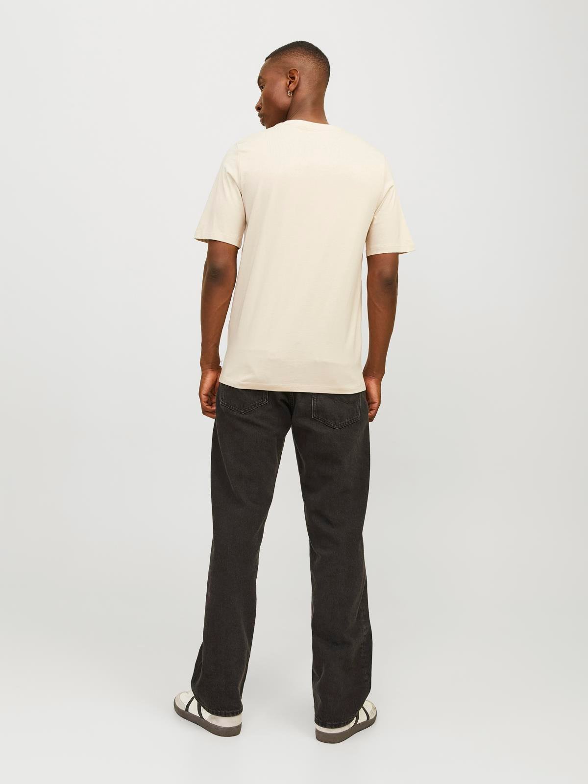 JJEORGANIC BASIC TEE SS O-NECK NOOS Moonbeam