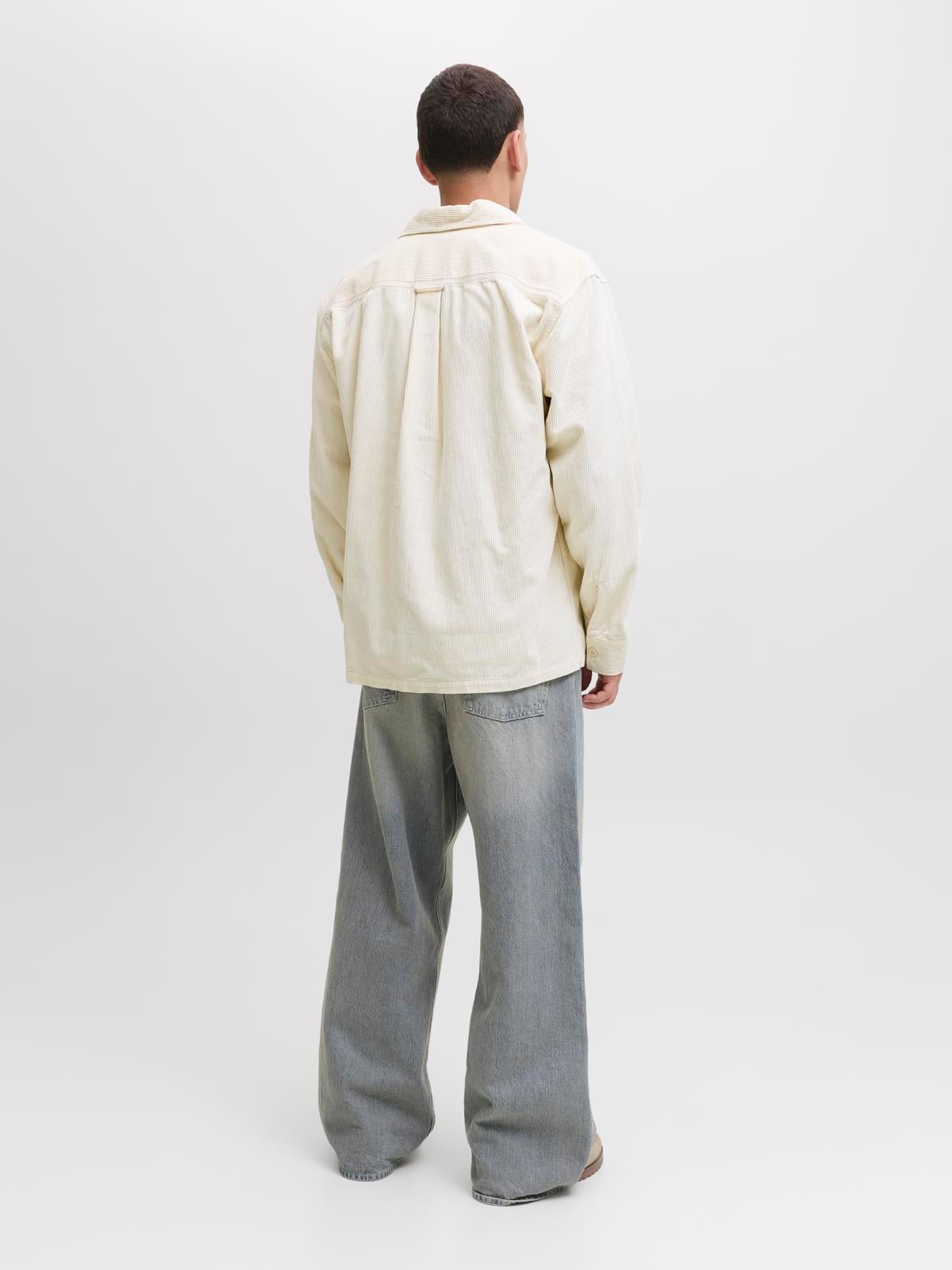 JJEPERFECT CORDUROY OVERSHIRT LS SN Antique White