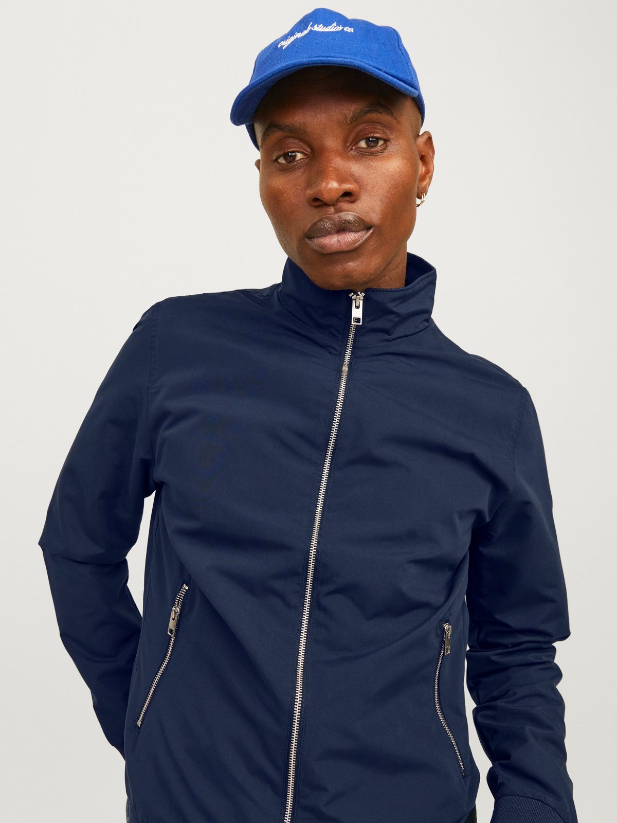 JJERUSH HARRINGTON BOMBER NOOS Navy Blazer