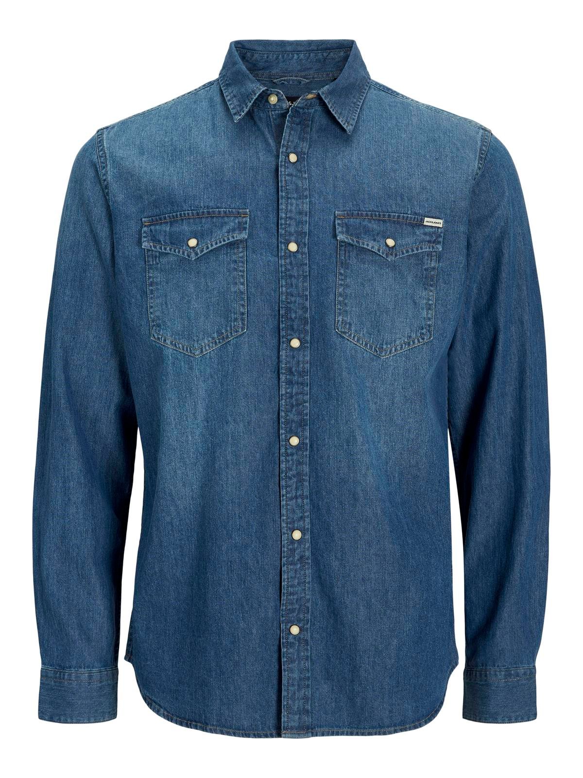 JJESHERIDAN SHIRT L/S NOOS BLUE