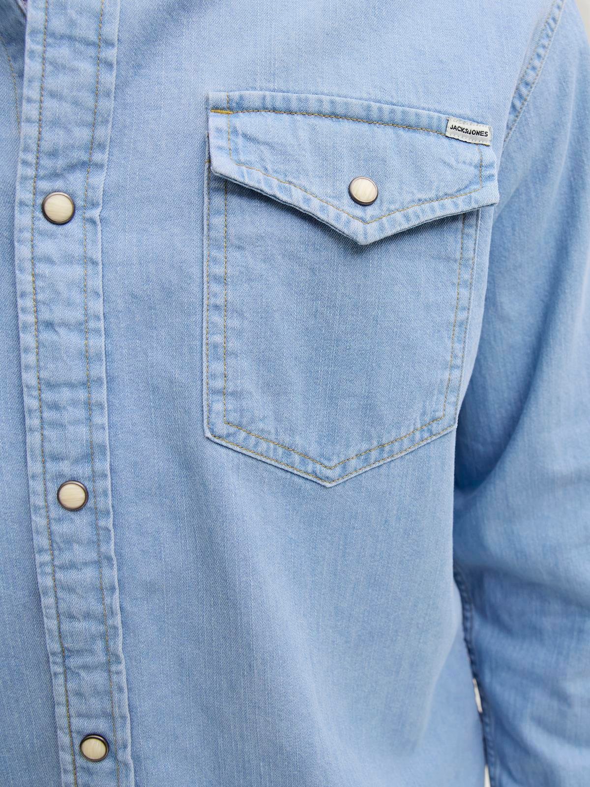 JJESHERIDAN SHIRT L/S NOOS Light Blue