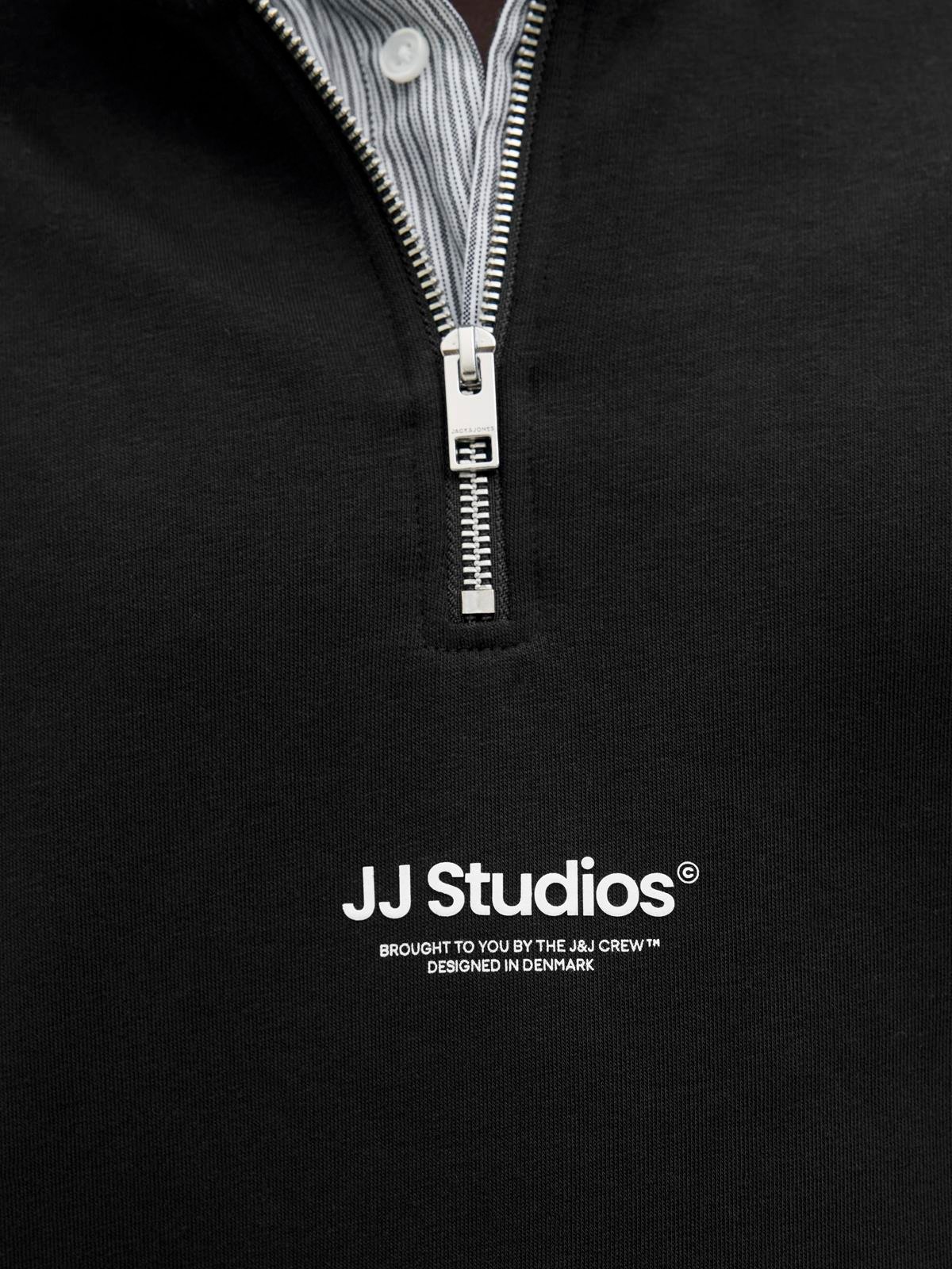 JJESOHO SWEAT QUARTER ZIP HN NOOS Black