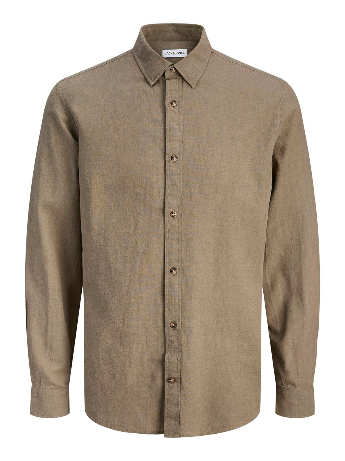 JJESUMMER LINEN BLEND SHIRT L/S SN Falcon