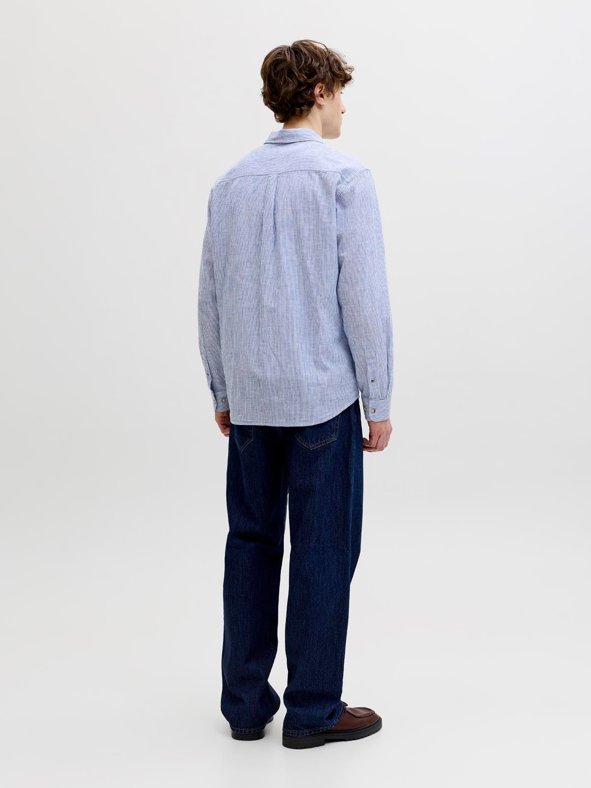 JJESUMMER LINEN BLEND SHIRT L/S SN Infinity