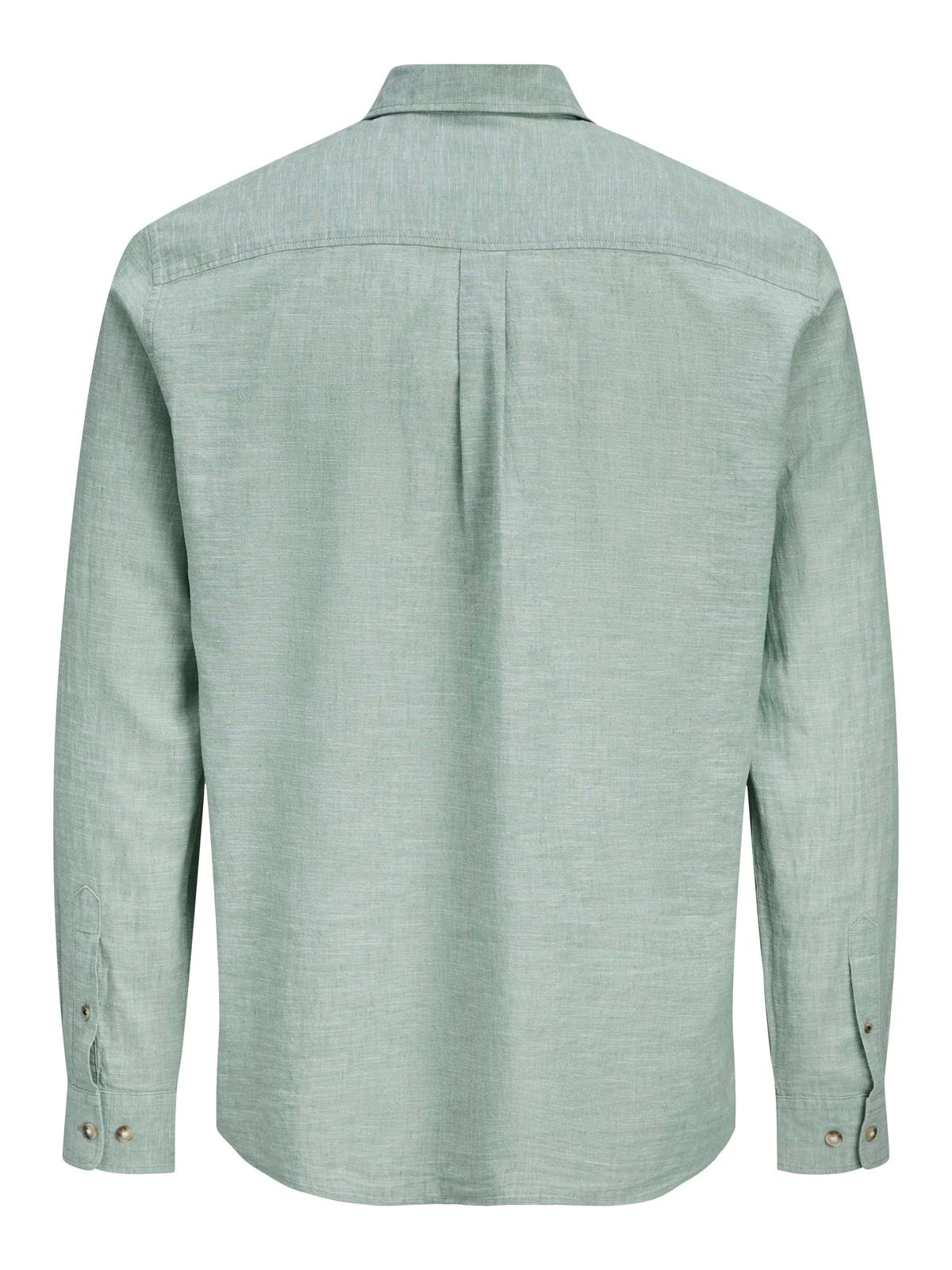 JJESUMMER LINEN BLEND SHIRT L/S SN GREEN