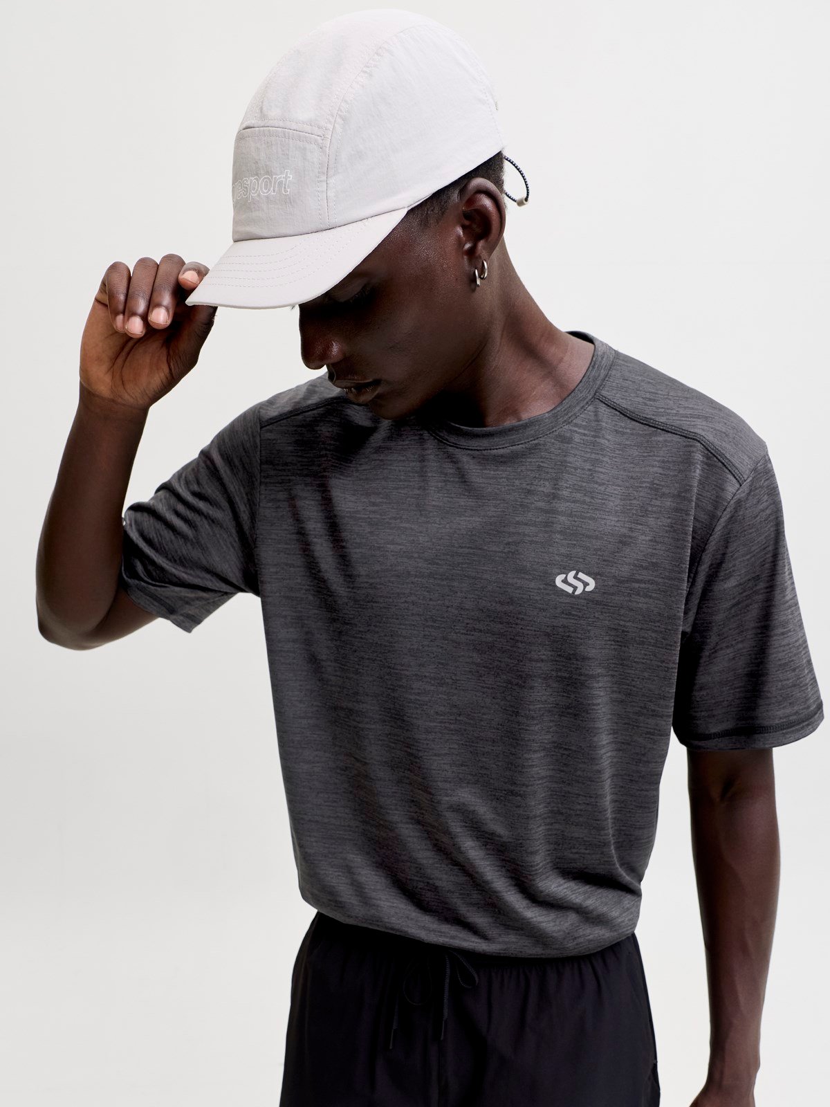 JJSFLUX MELANGE T-SHIRT Black