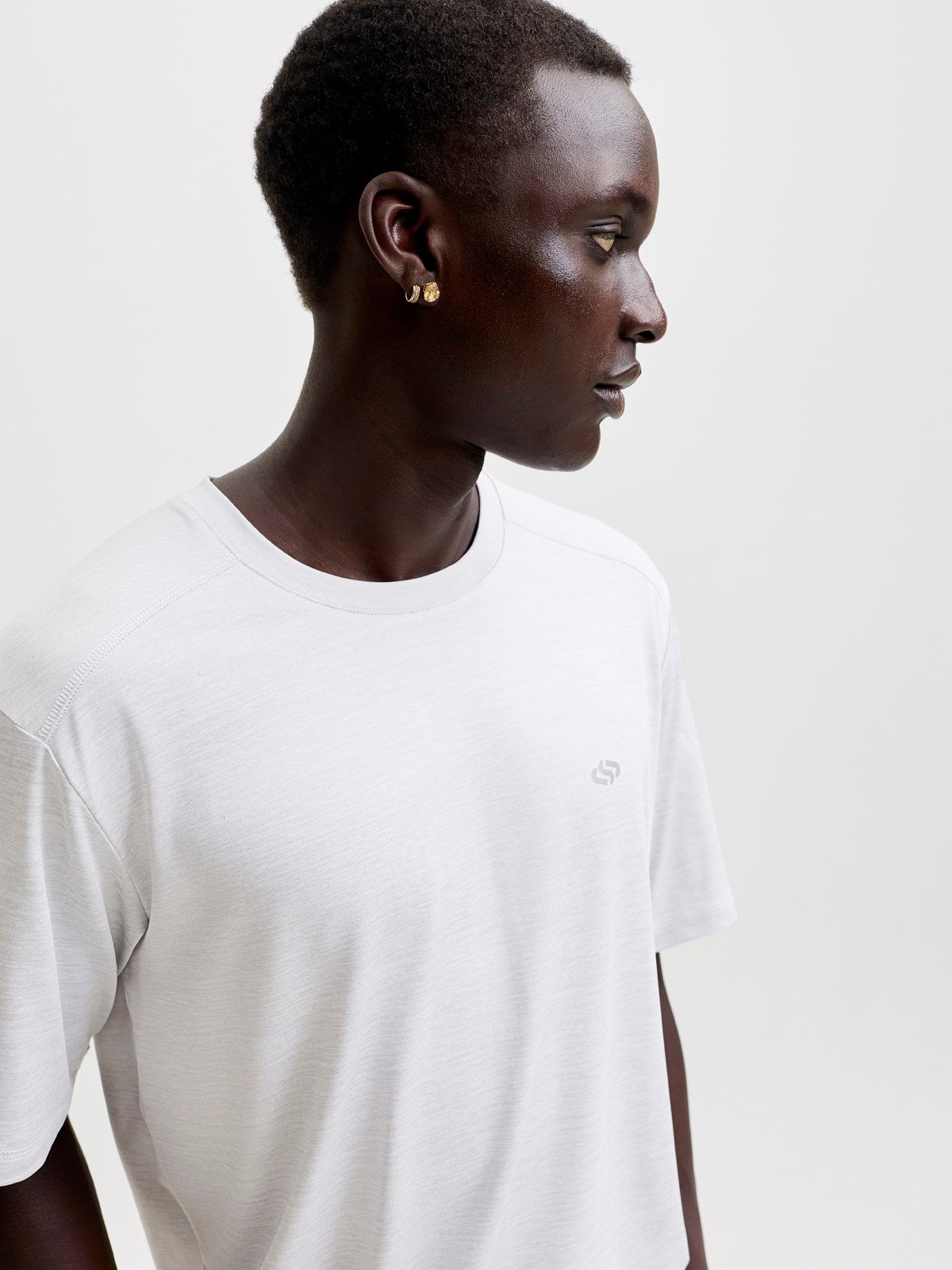 JJSFLUX MELANGE T-SHIRT White Melange