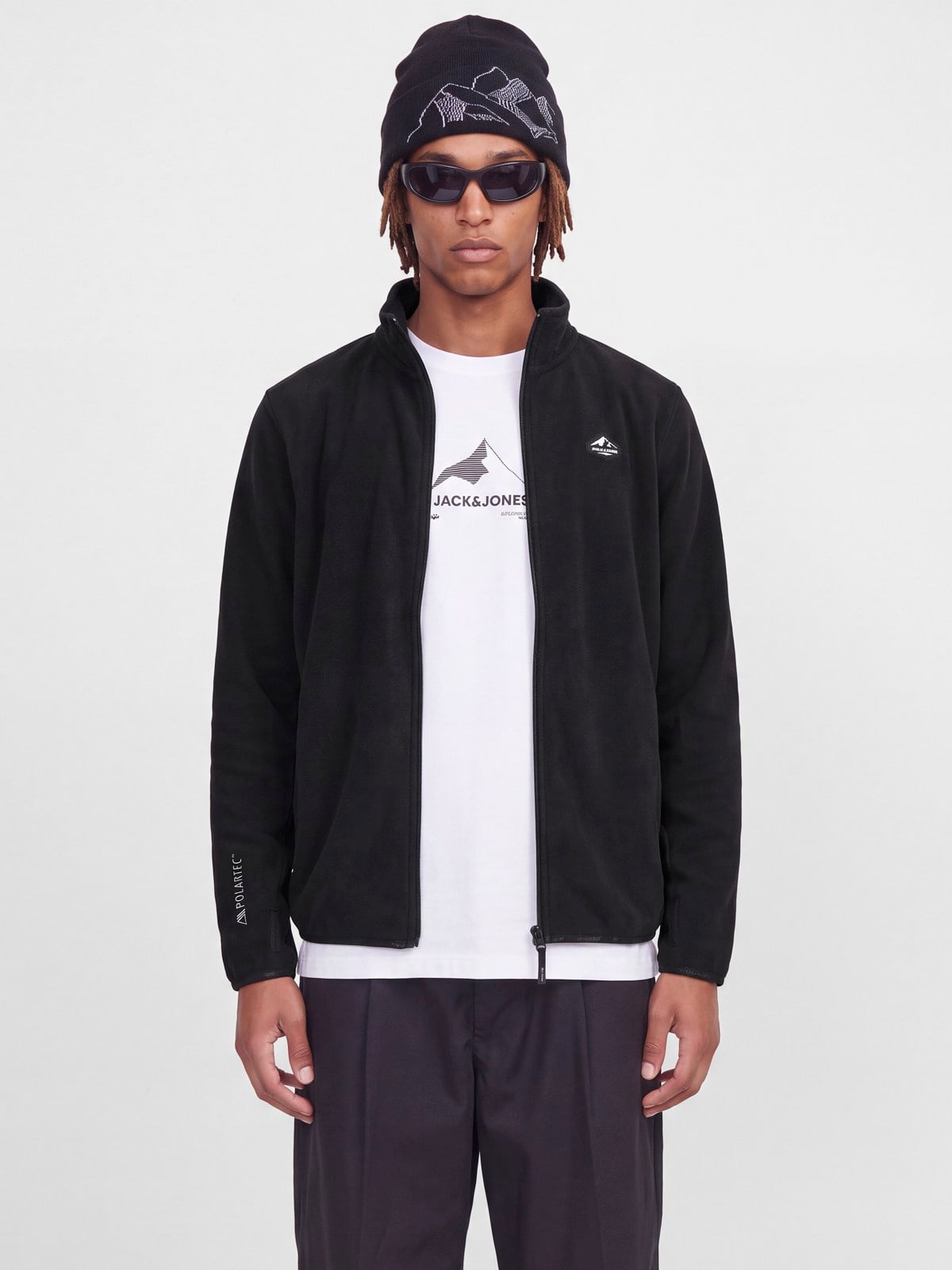 JJSTIGNES HIGH NECK FULL ZIP Black