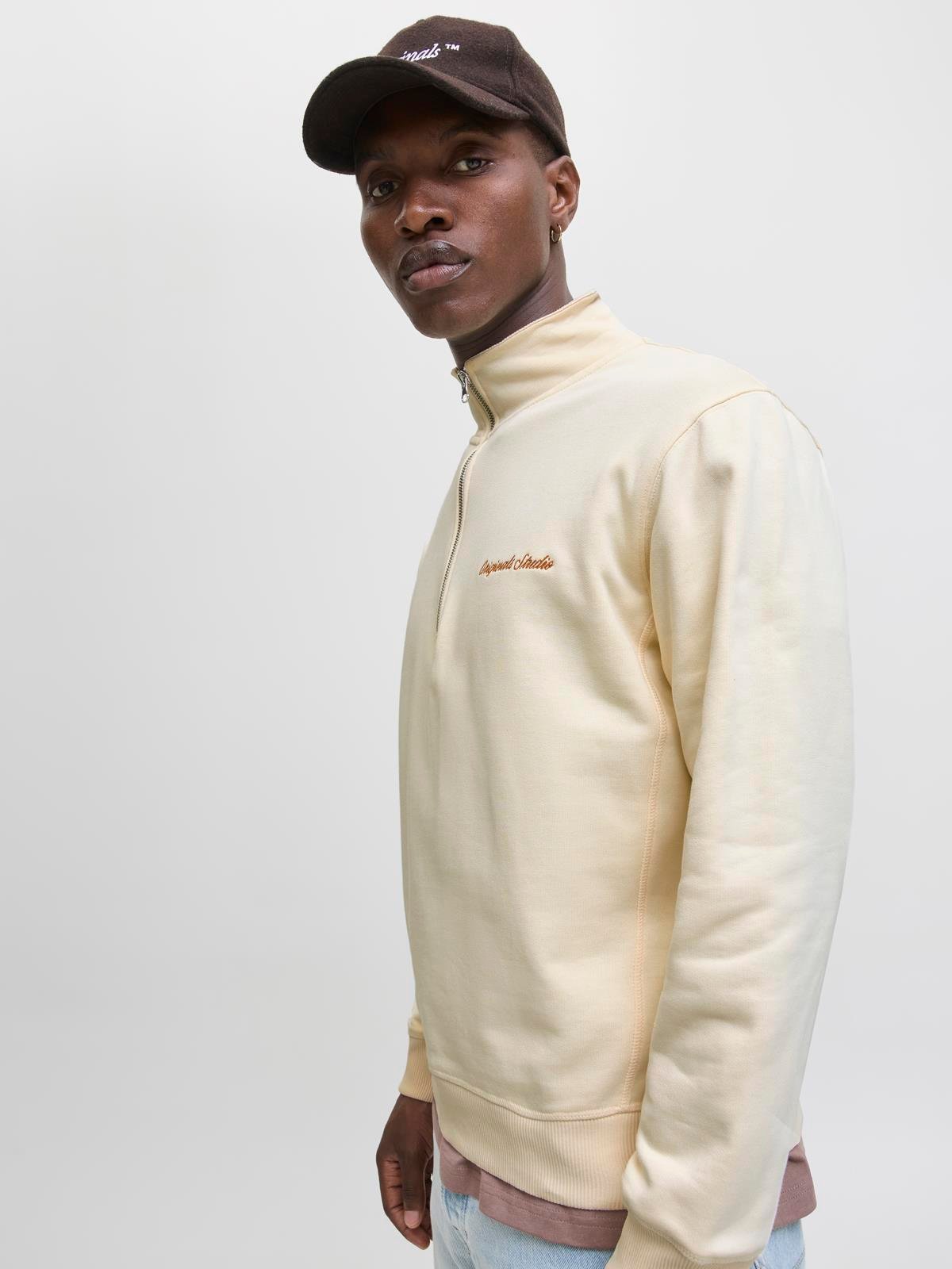 JORNORREBRO EMB SWEAT HIGH NECK NOOS Antique White