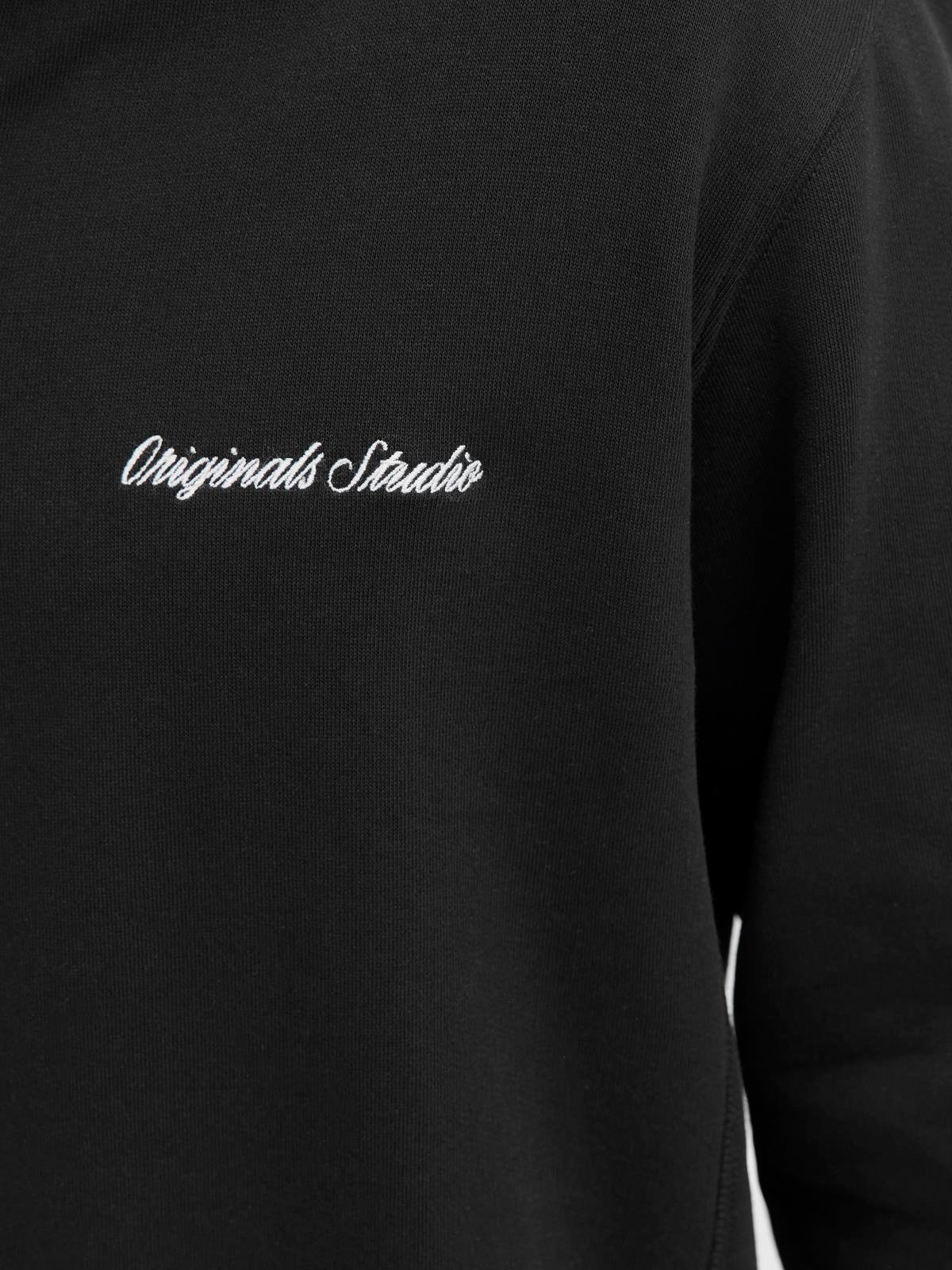 JORNORREBRO EMB SWEAT HIGH NECK NOOS Black