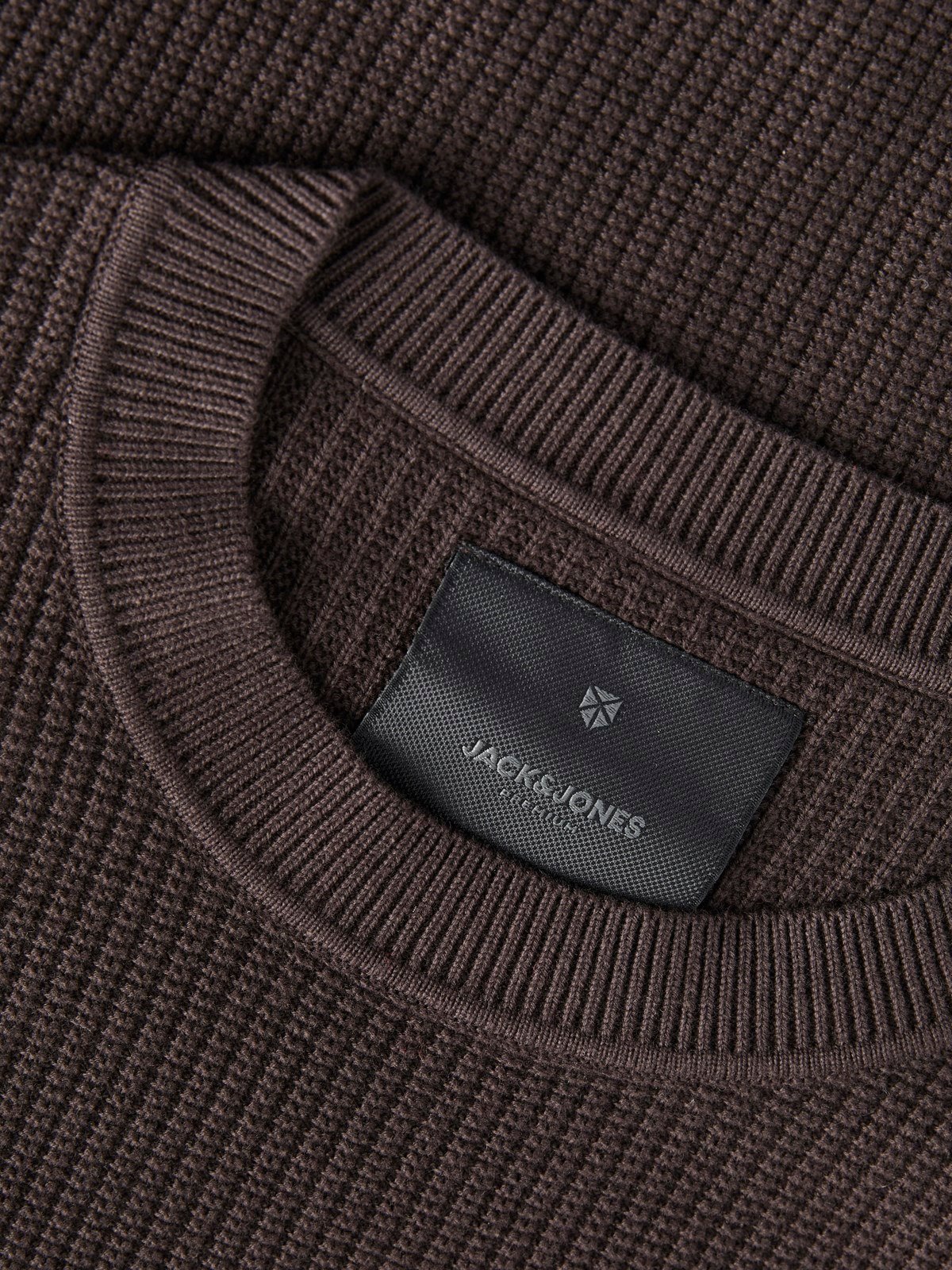 JPRBLACONNOR KNIT CREW NECK Chocolate