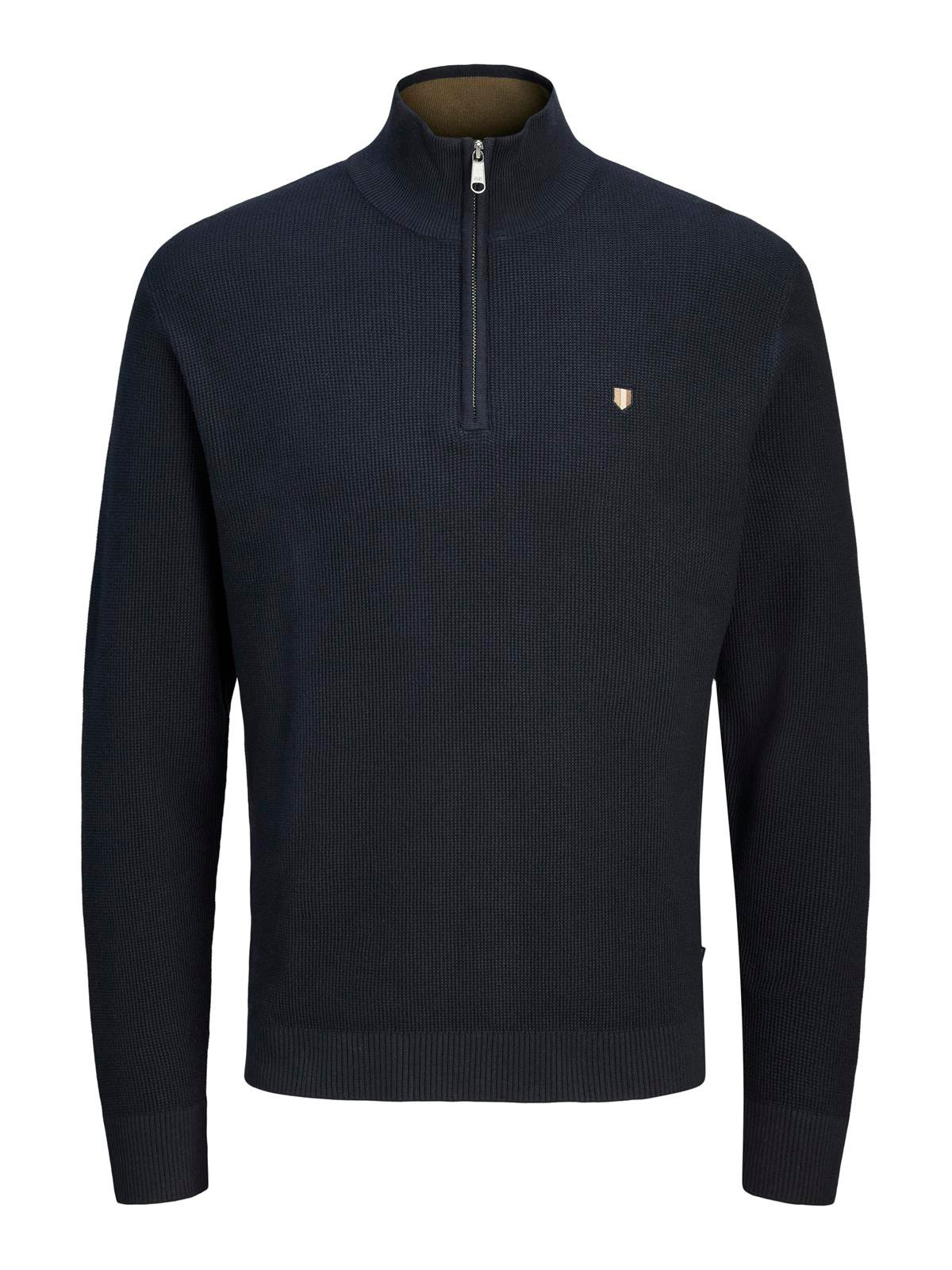JPRBLUREX KNIT HALF ZIP LN Seaborne