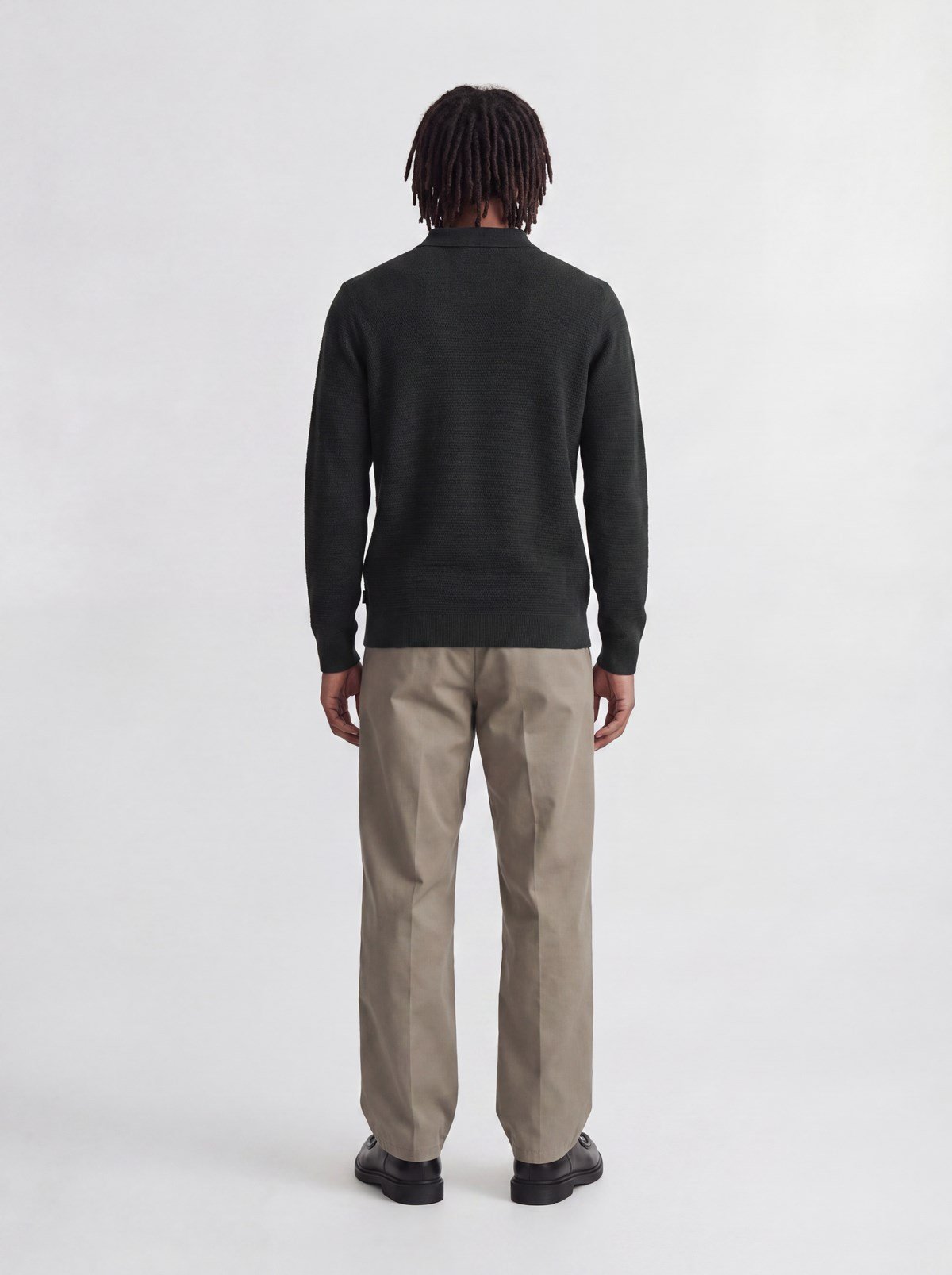 JPRBLURILEY KNIT POLO LS Scarab