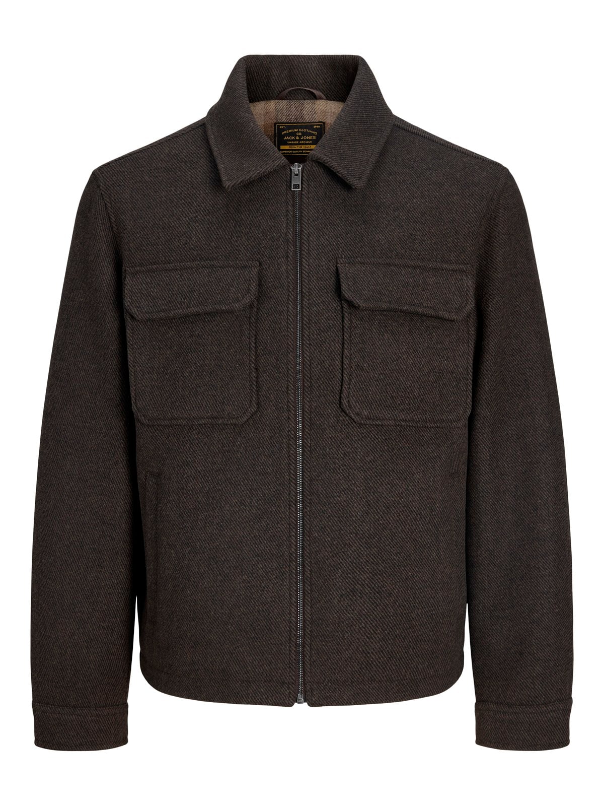 JPRBLUWAKEFIELD WOOL BLEND JACKET SN BROWN