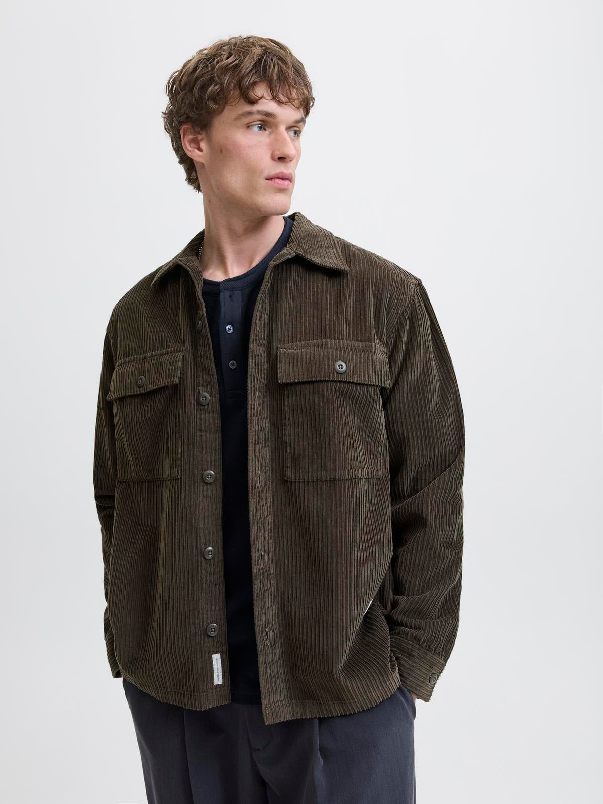 JPRBLUWILL CORDUROY L/S OVERSHIRT SN Olive