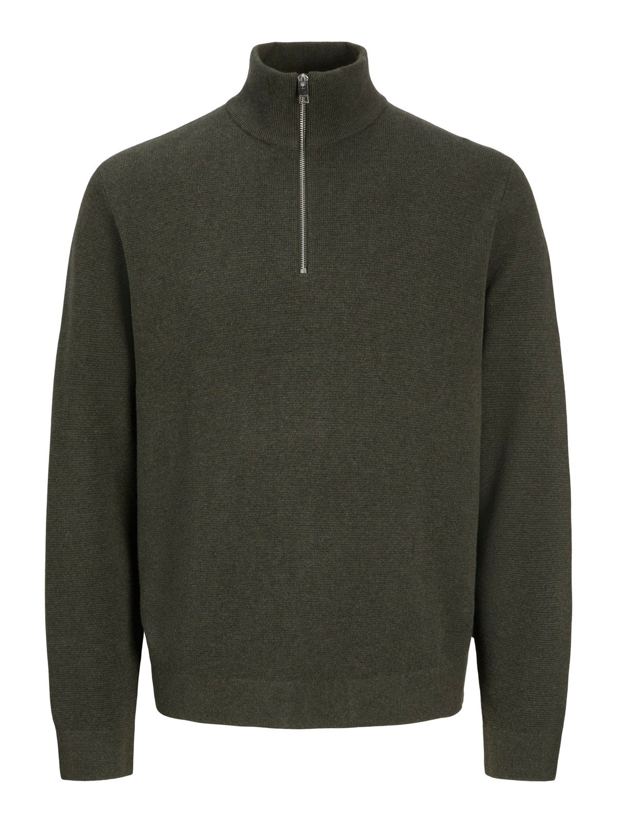 JPRMILANO STITCH KNIT HALF ZIP SN Rosin