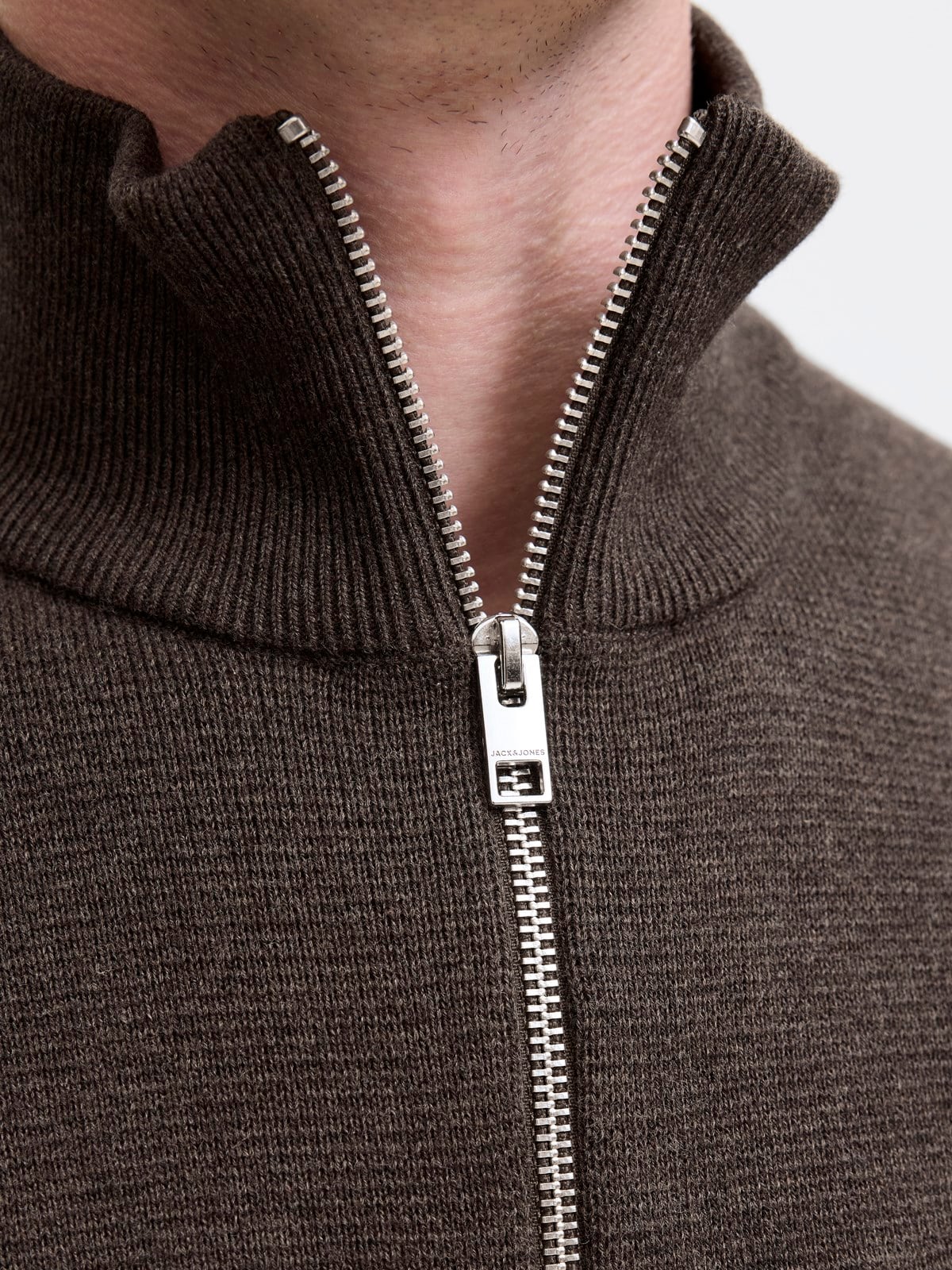 JPRMILANO STITCH KNIT HALF ZIP SN Delicioso