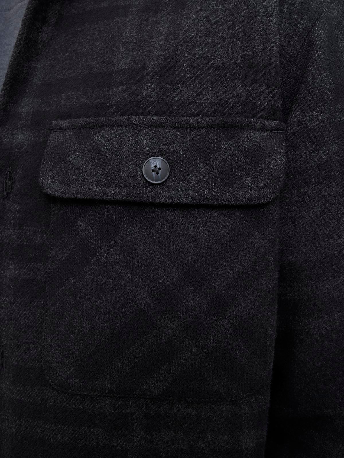 JPRRAYLE MELANGE CHECK L/S OVERSHIRT SN Black Beauty