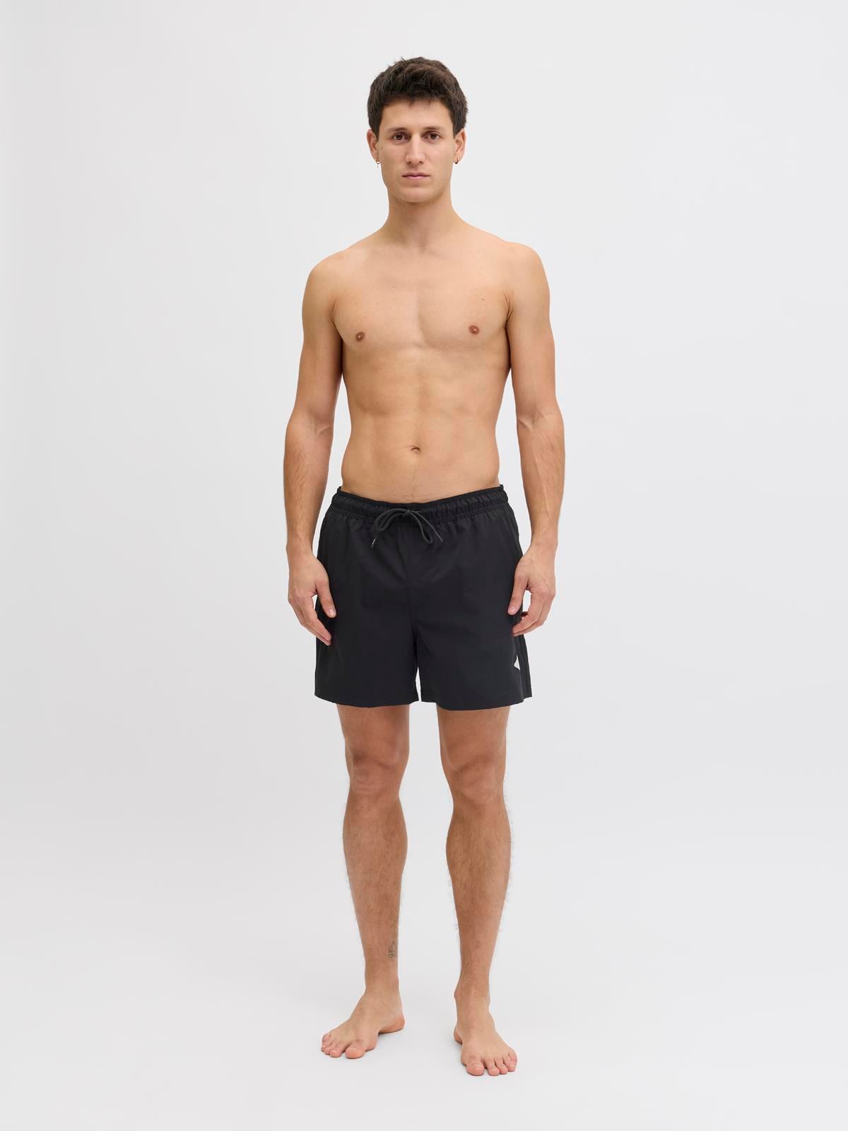 JPSTMAUI TROPIC SOLID SWIM SHORTS REG SN Black