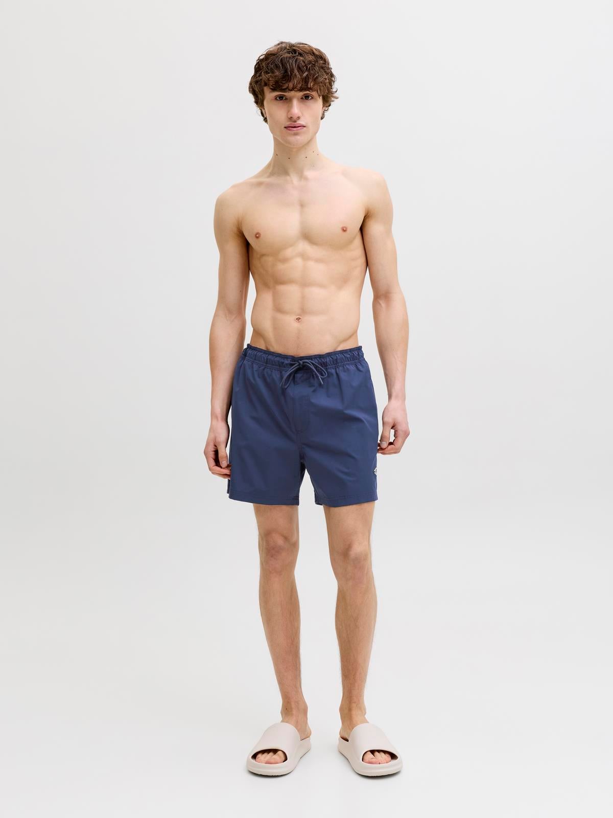 JPSTMAUI TROPIC SOLID SWIM SHORTS REG SN Navy Blazer