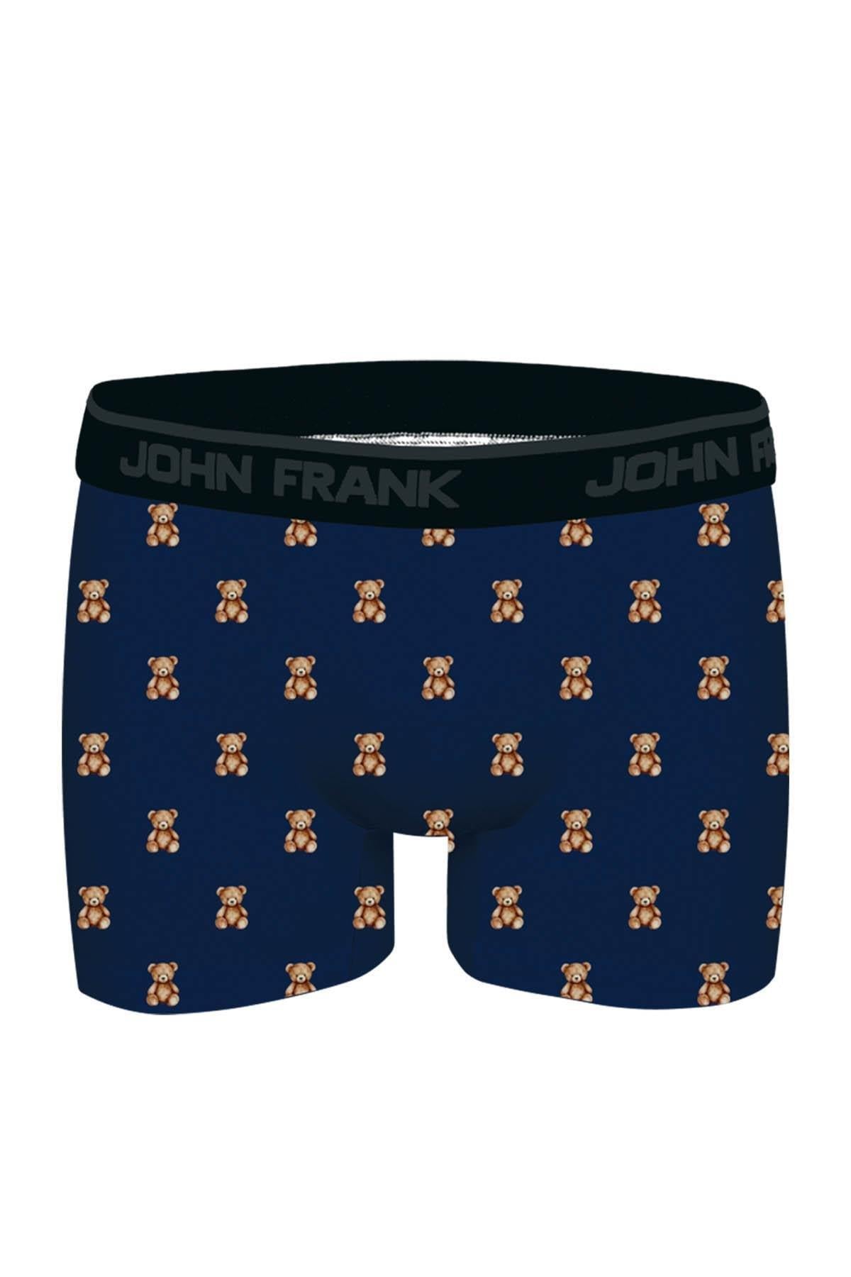 JOHN FRANK DİJİTAL BASKILI MODAL BOXER White