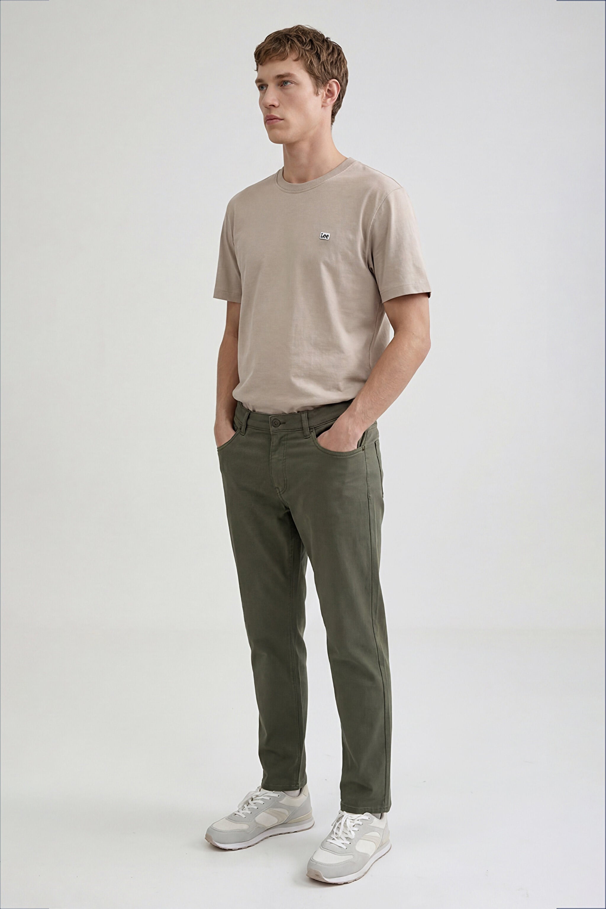 Bisiklet Yaka T-shirt Beige