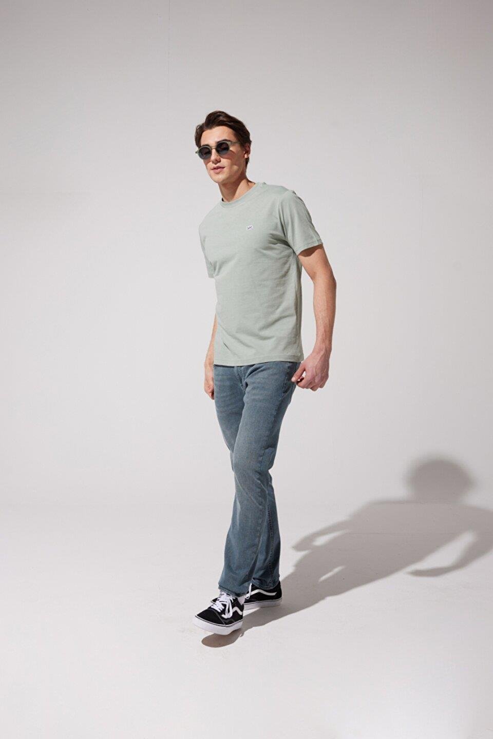 Bisiklet Yaka T-shirt Mint Green