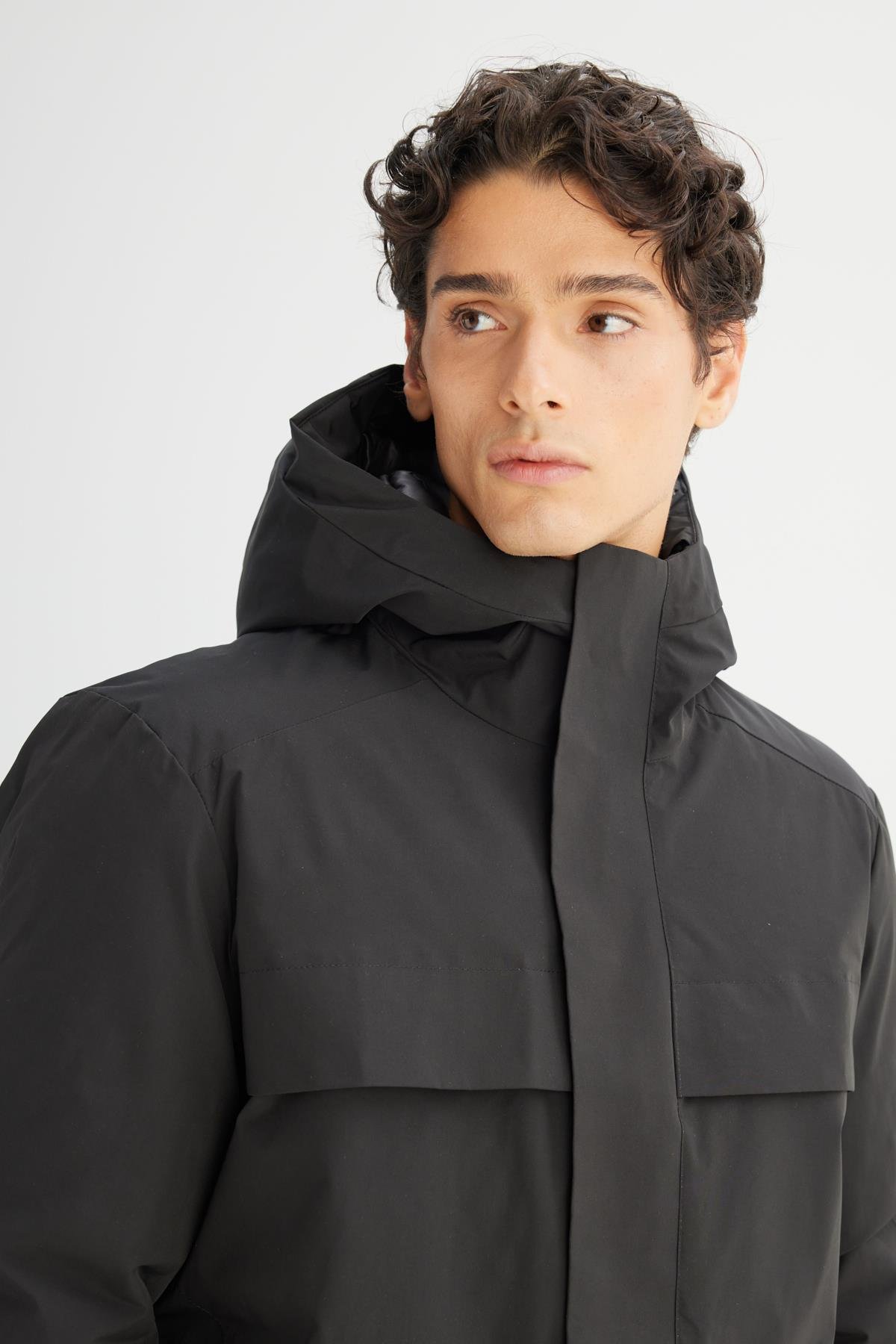 Erkek İnce Şişme Mont Black