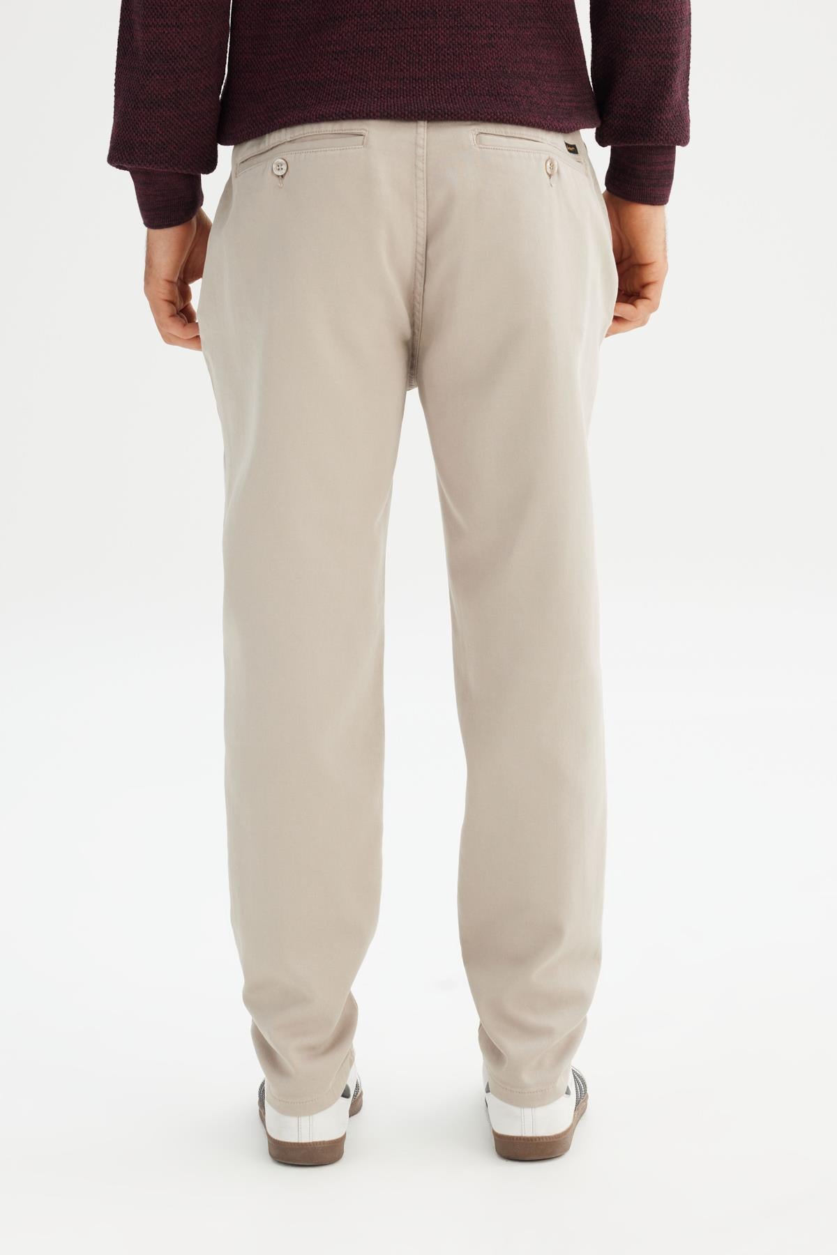 Erkek Örme Chino Pantolon Beige