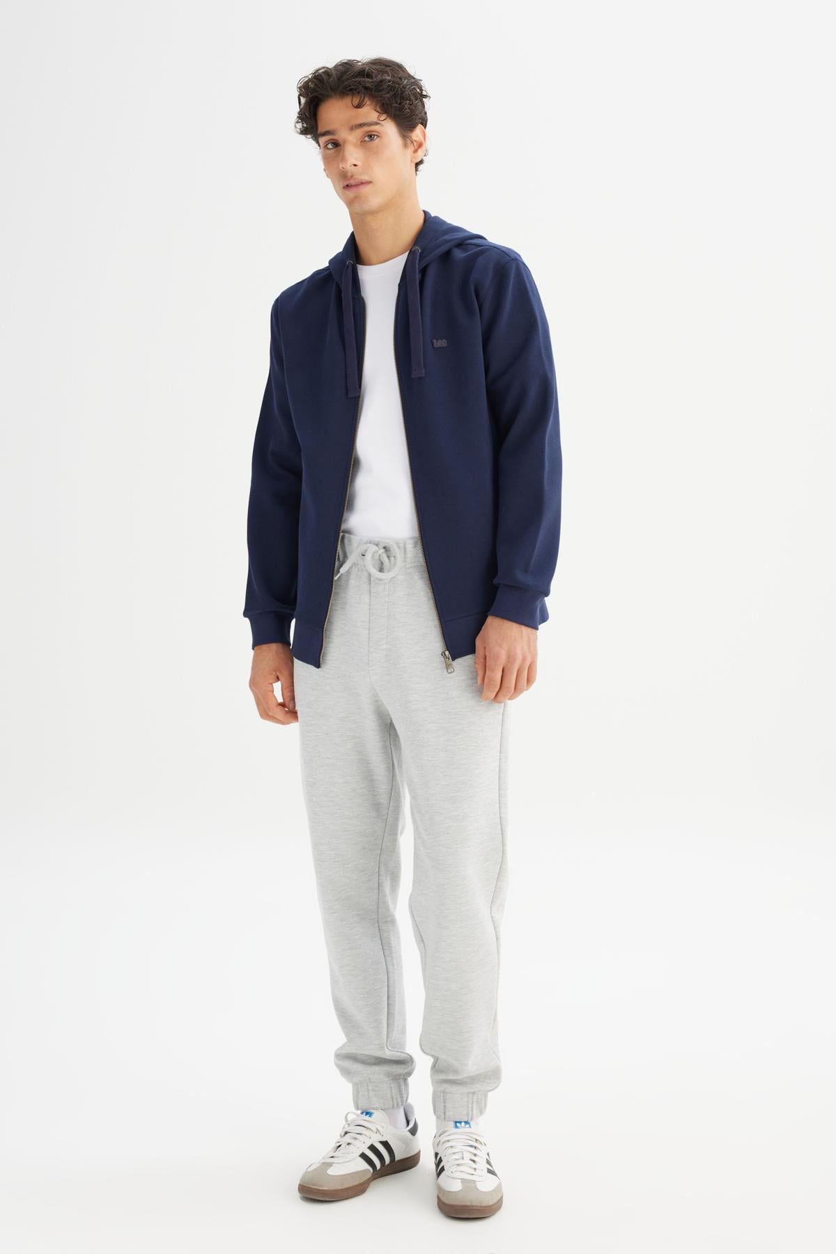 Erkek Pike Interlock Full Zip Sweatshirt DarKNavy