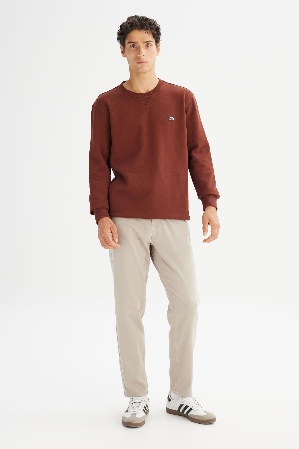 Erkek Small Logo Sweatshirt LuxBrown