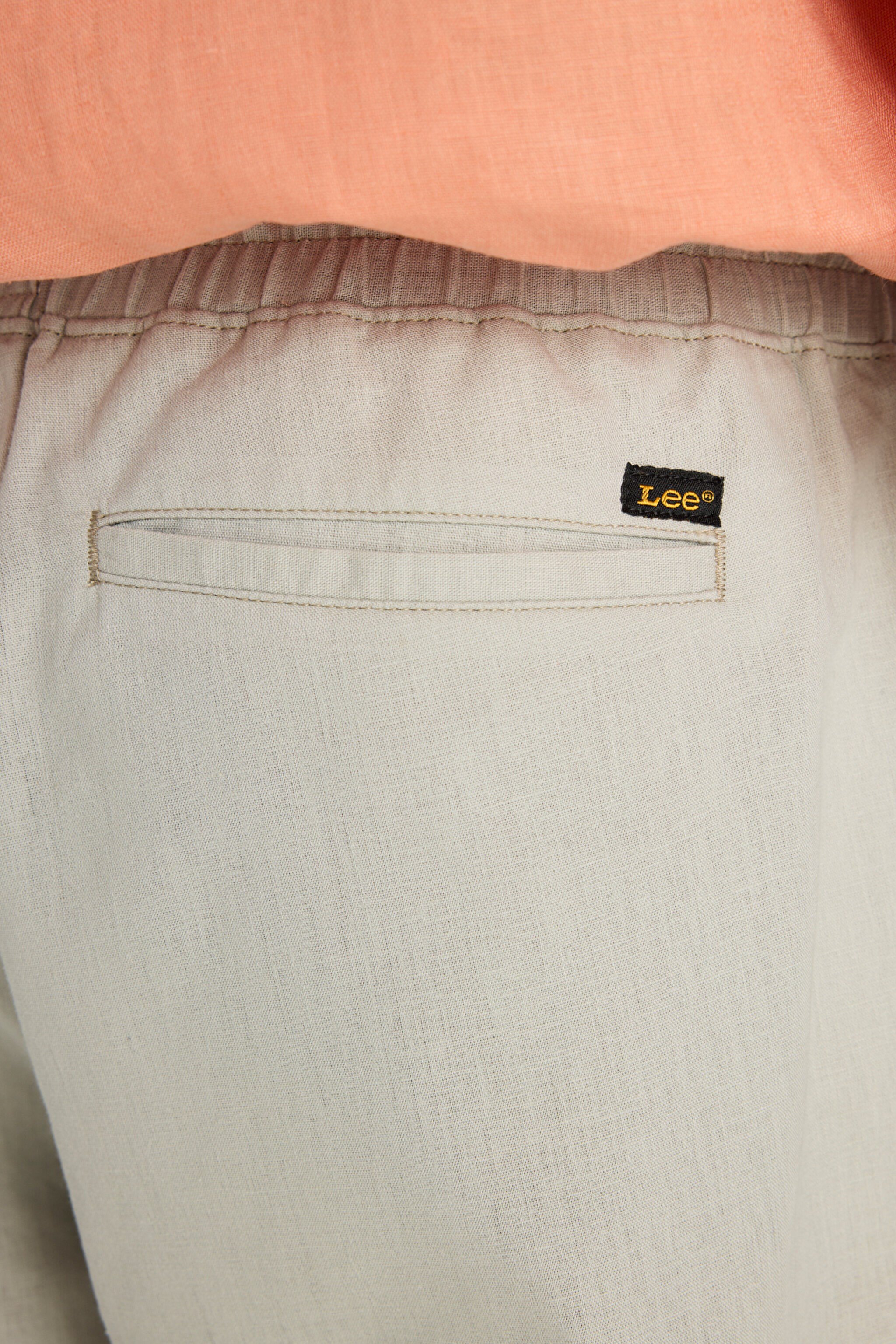 Keten Karışımlı Beli Lastikli Pantolon Grey
