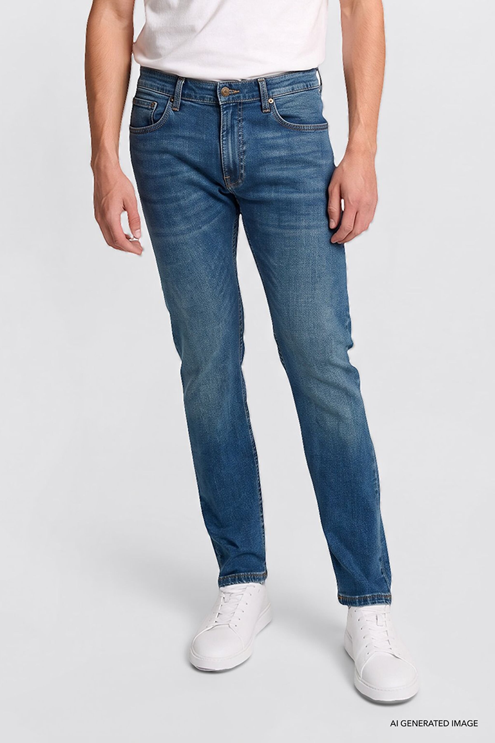 Luke Denim Pantolon MidBlue