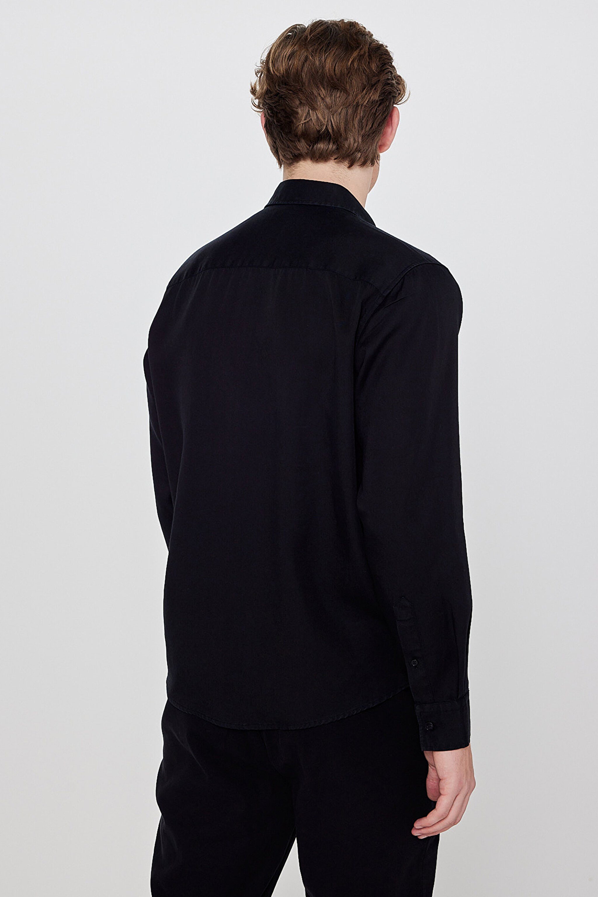 Tencel Regular Fit Gömlek Black
