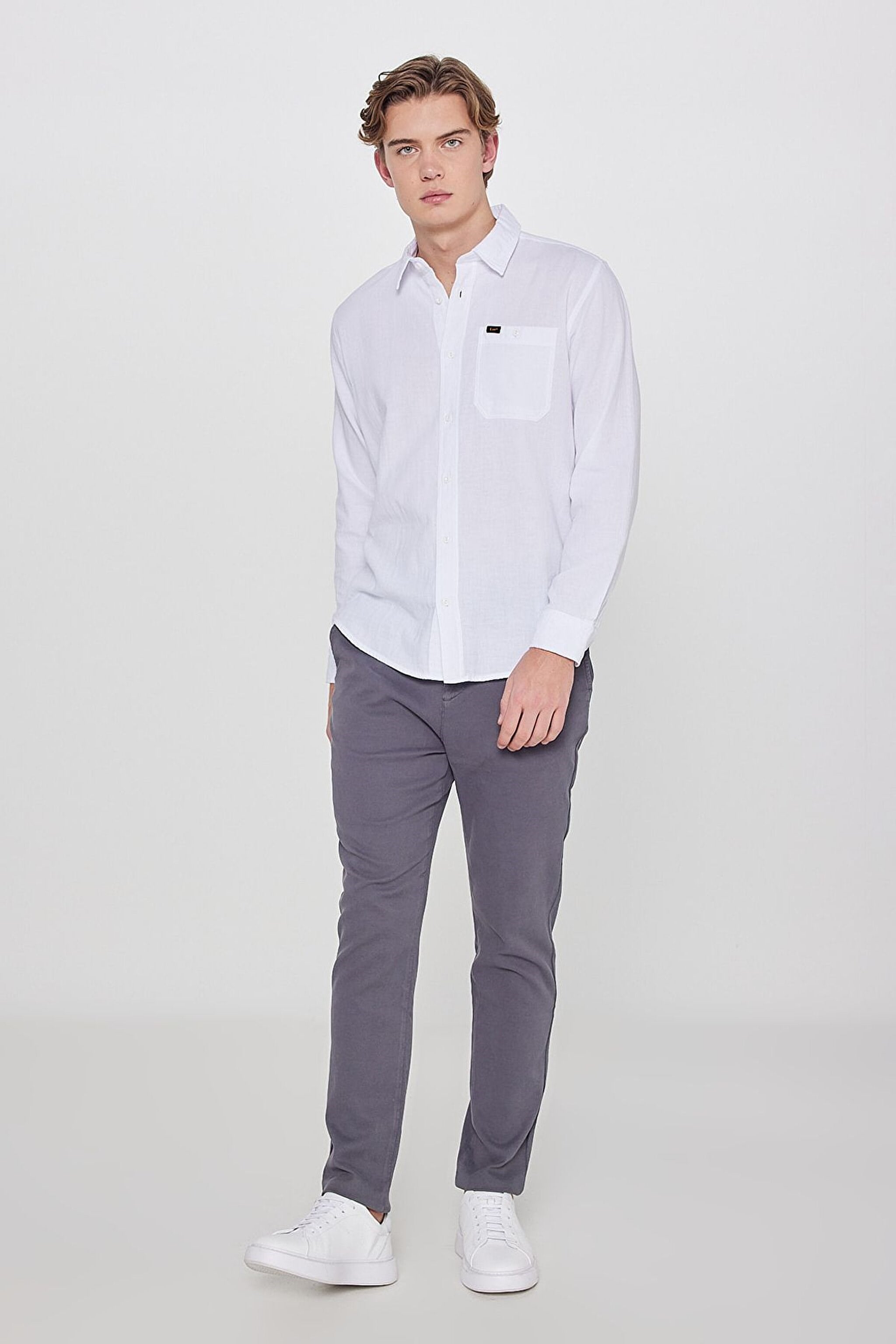 Uzun Kollu Gömlek White