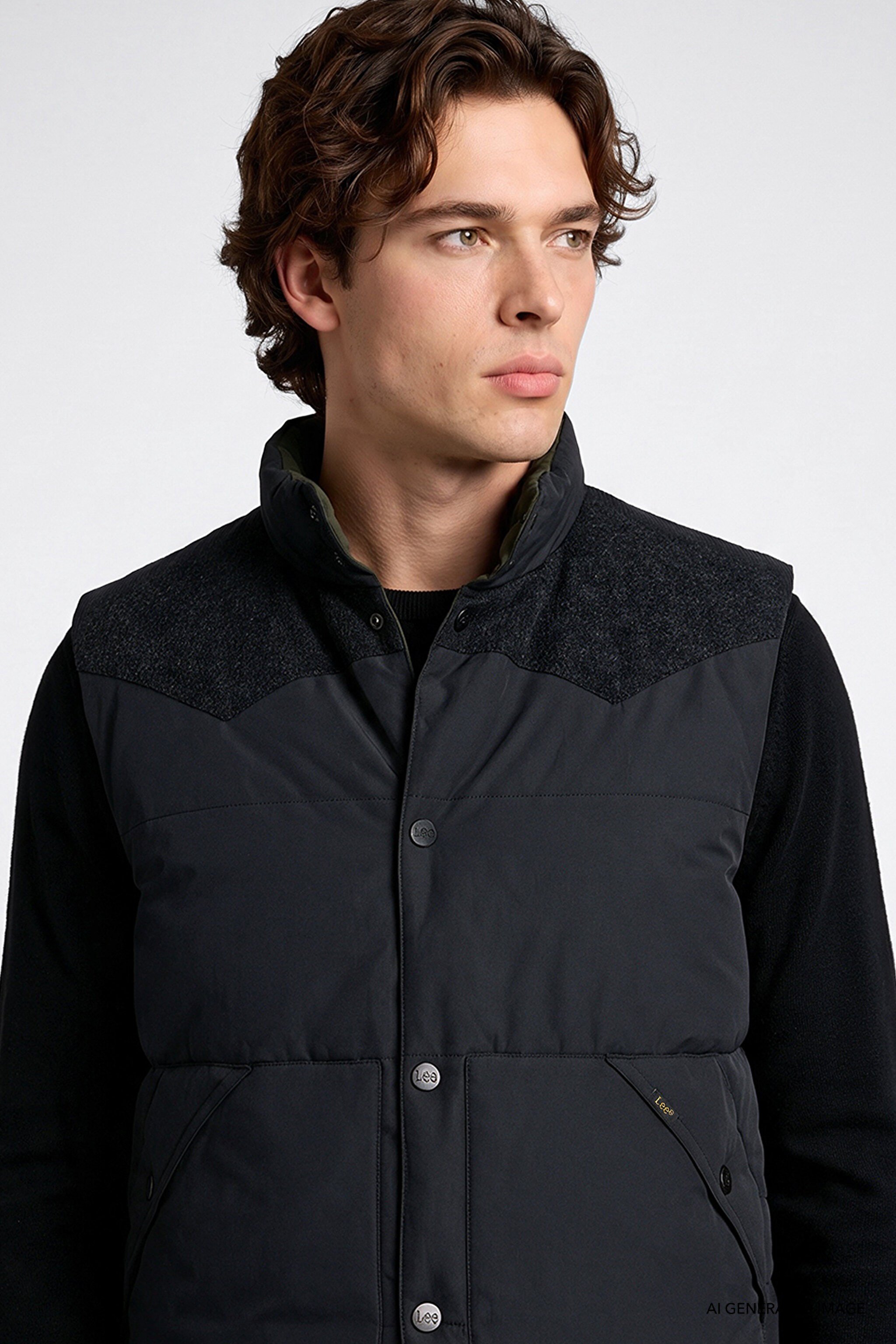 Western Puffer Yelek Black